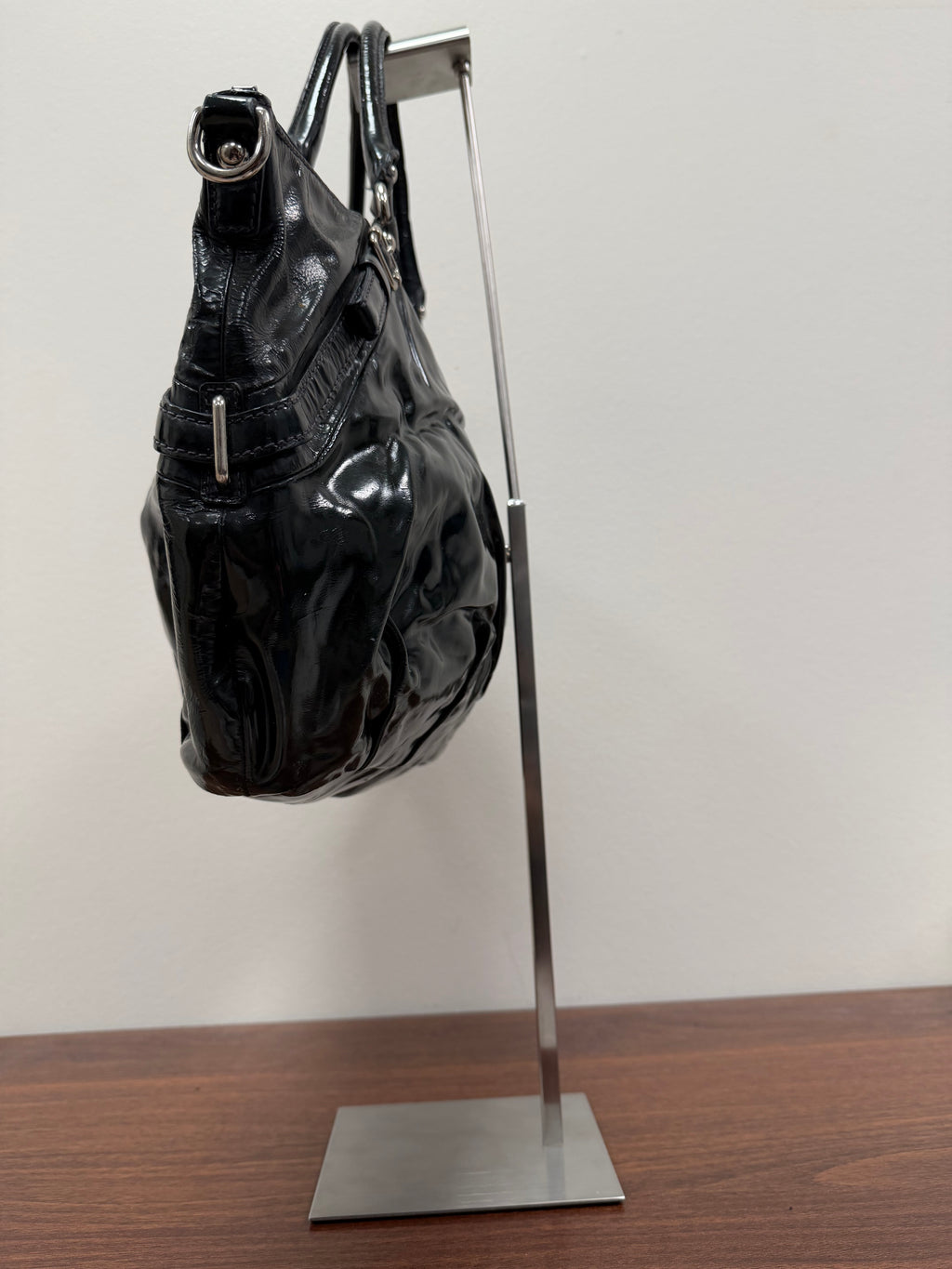 Coach Vintage black patent leather tote bag