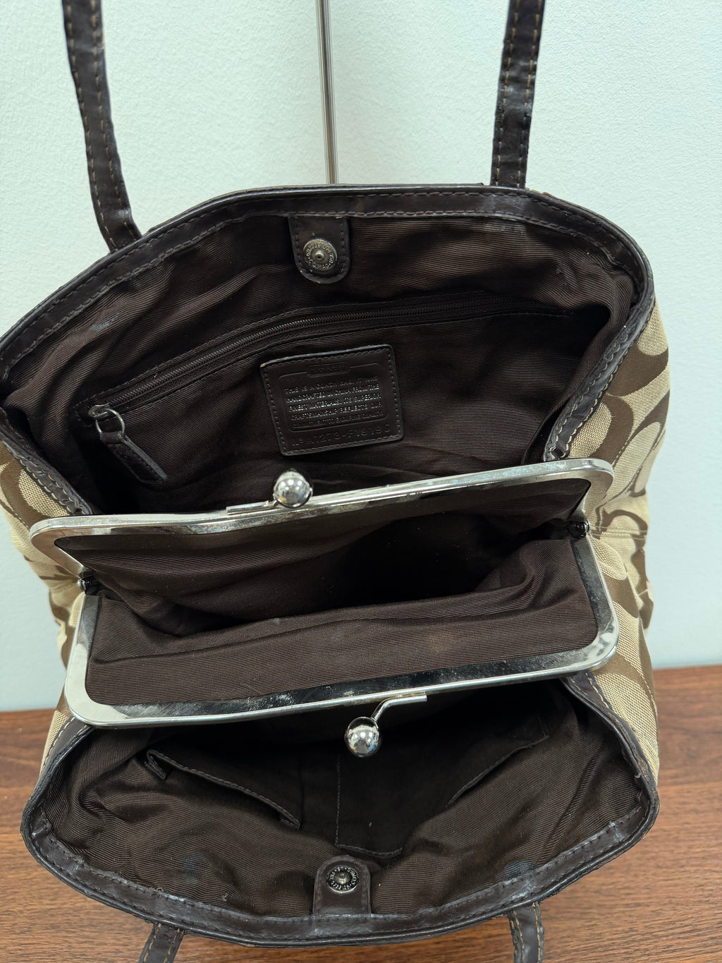 Coach Vintage signature kisslock satchel