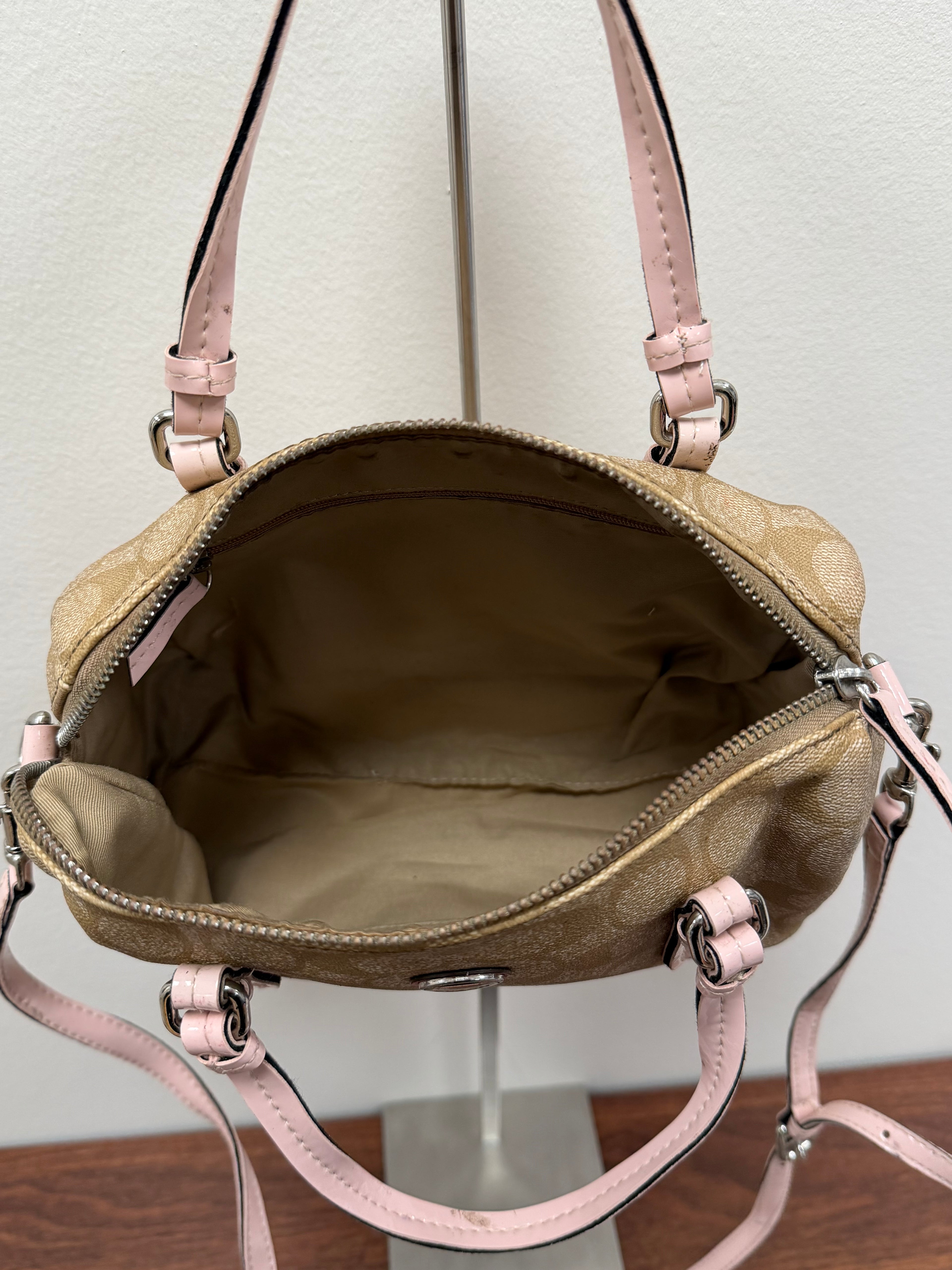 Coach Vintage mini signature satchel crossbody / handbag