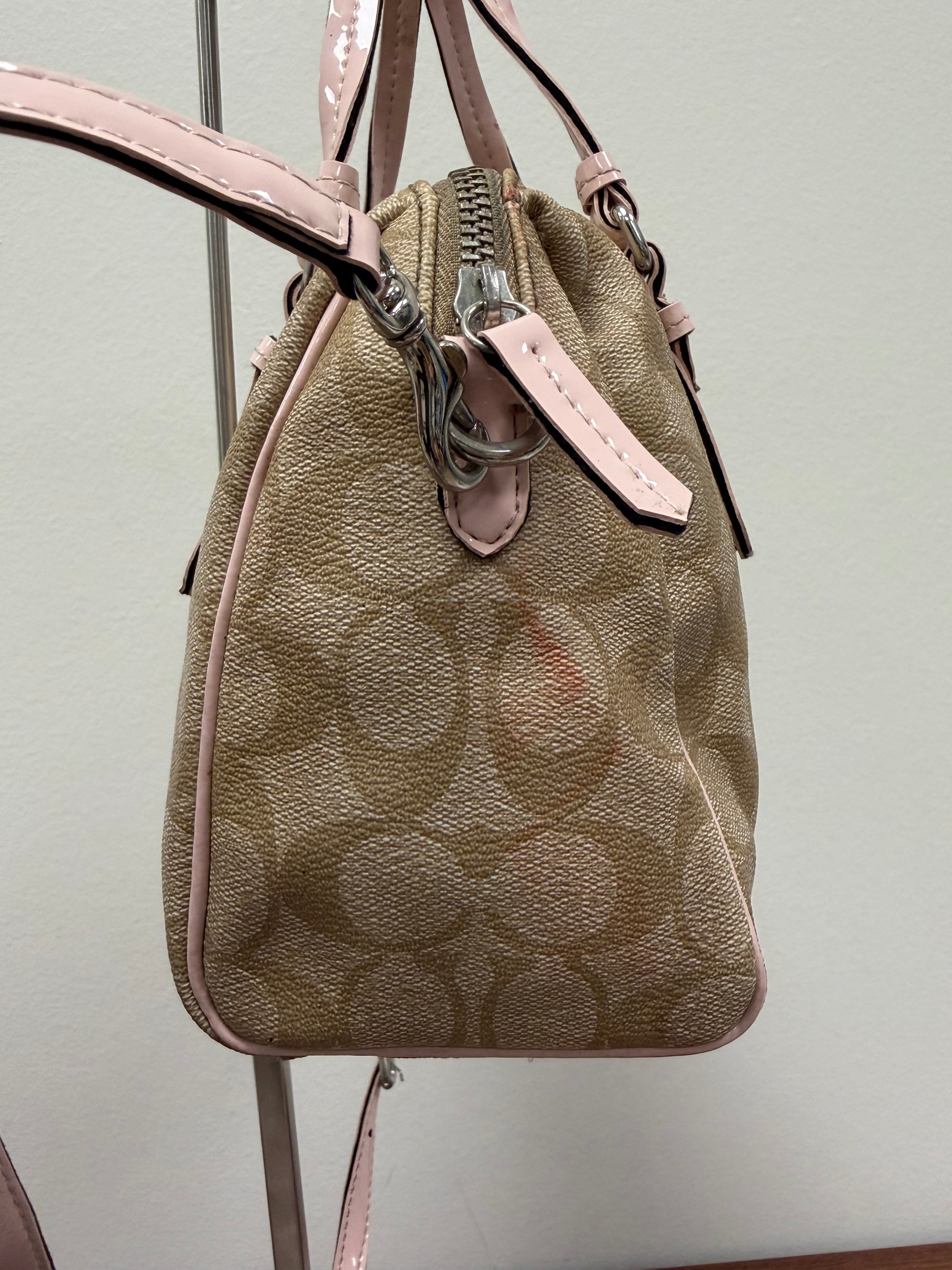 Coach Vintage mini signature satchel crossbody / handbag