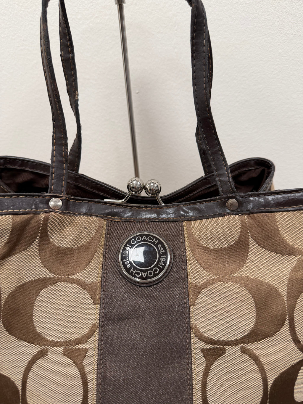 Coach Vintage signature kisslock satchel