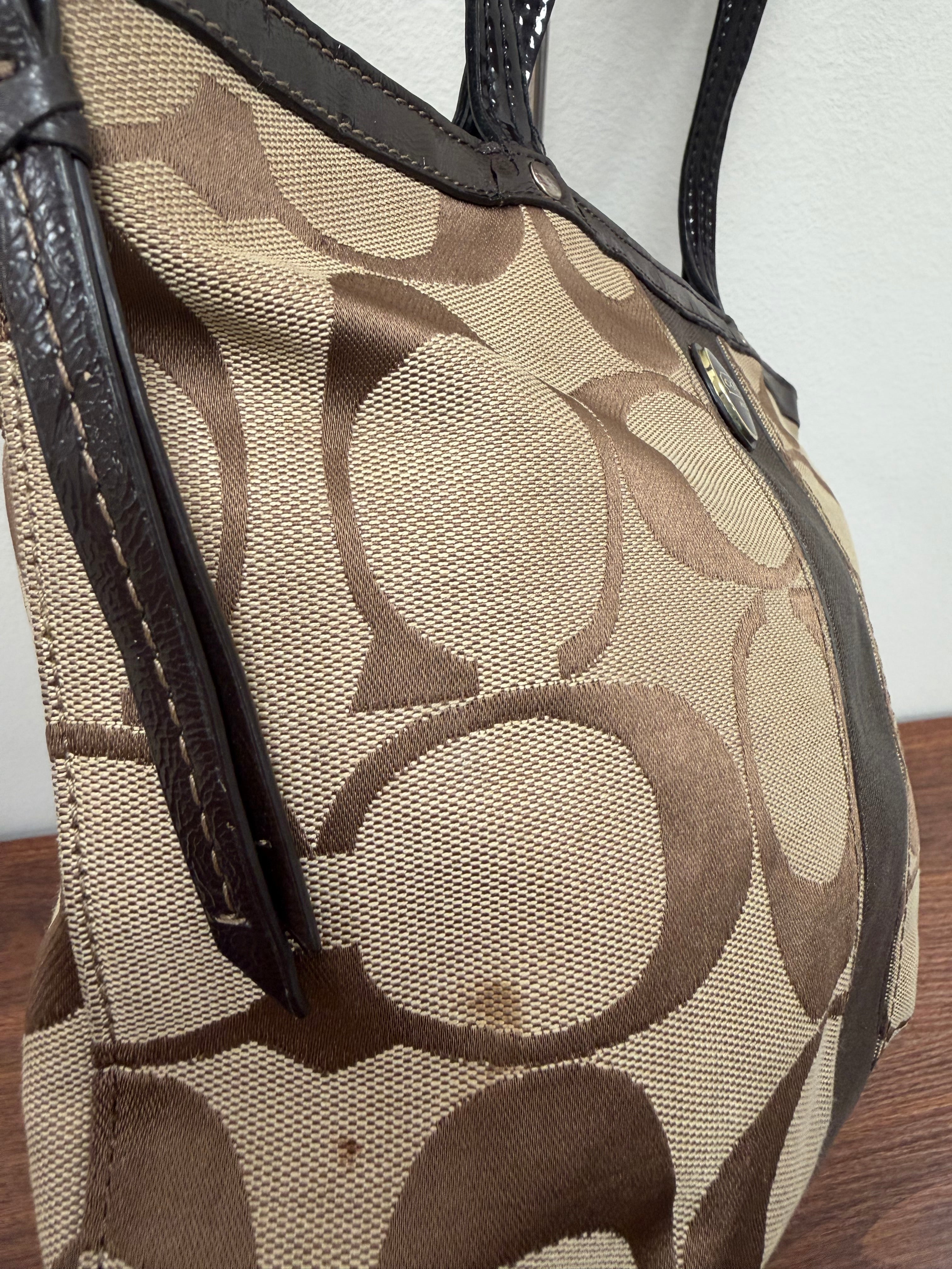 Coach Vintage signature stripe tote bag