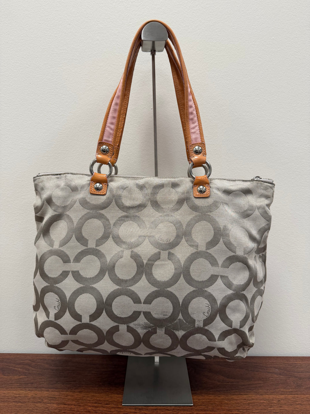 Coach Vintage Poppy signature glam tote shoulder Bag