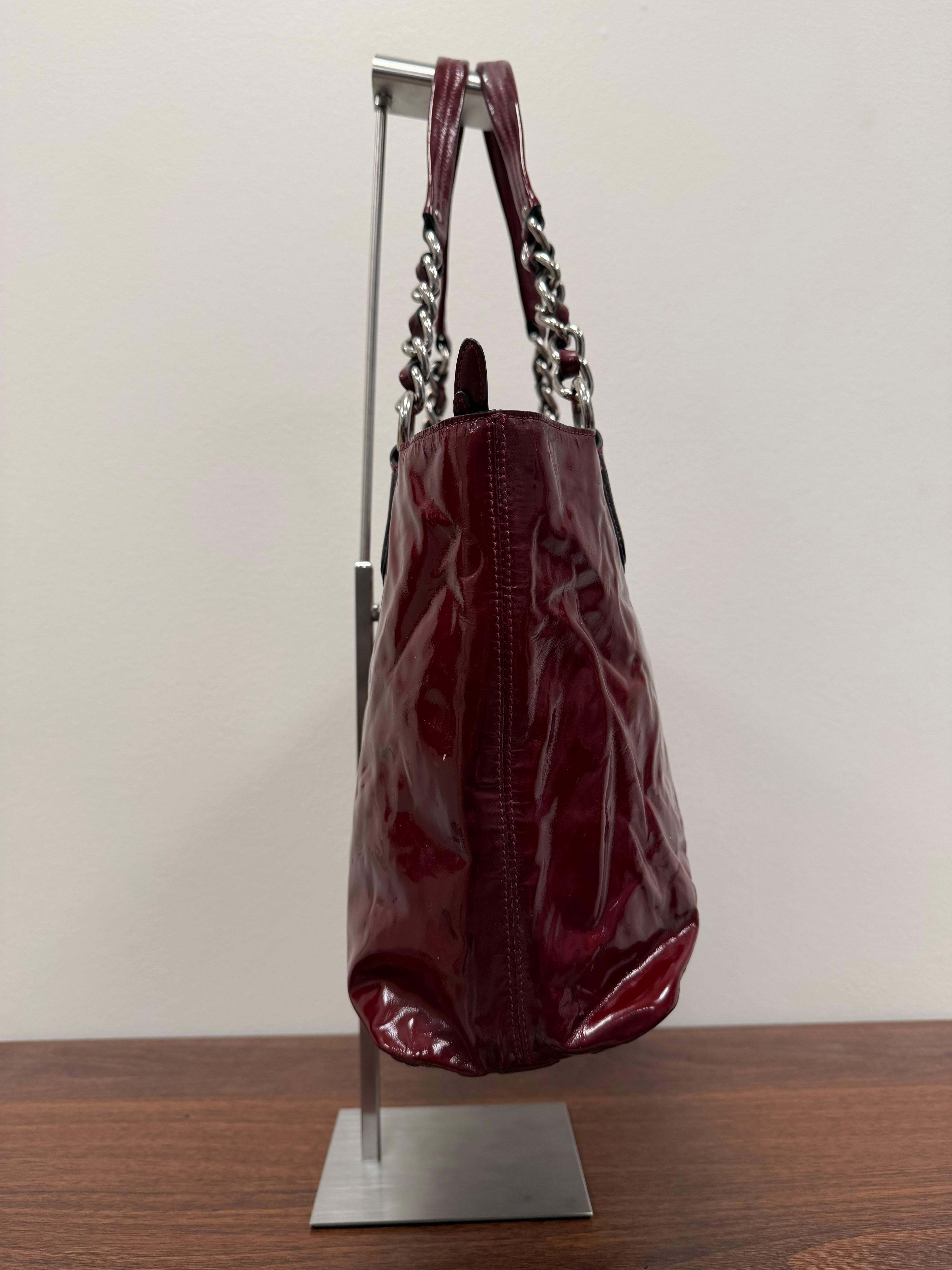 Coach Vintage patent leather chain tote