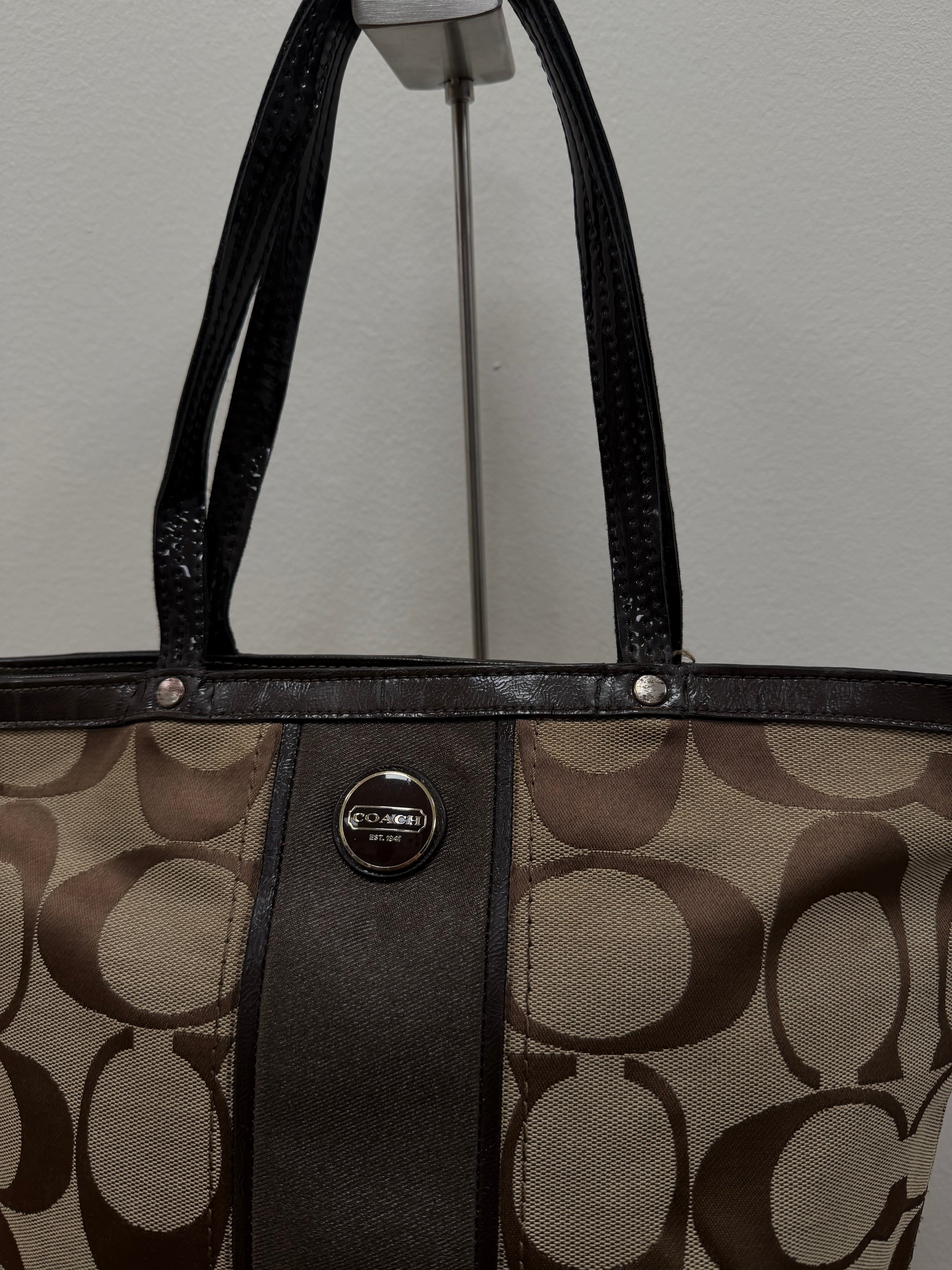 Coach Vintage signature stripe tote bag