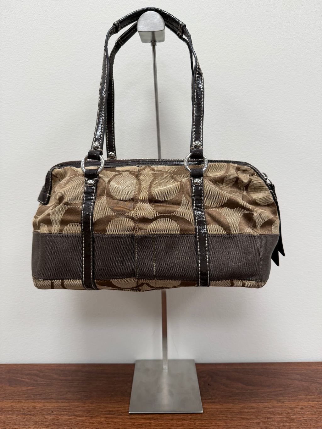Coach Vintage monogram signature boston barrel bag