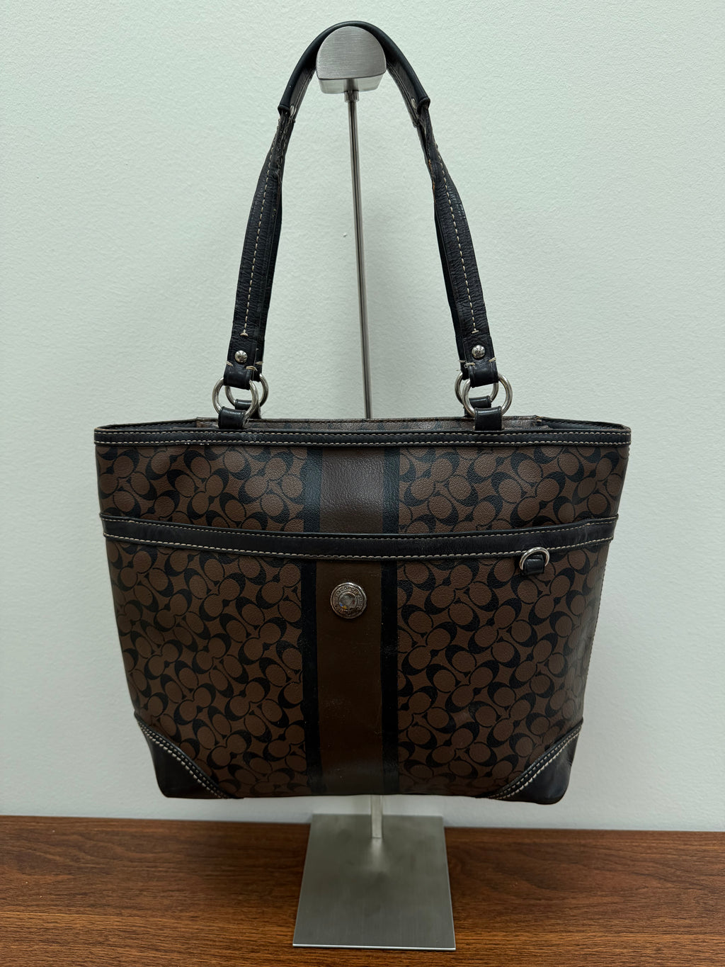 Coach Vintage signature stripe tote bag