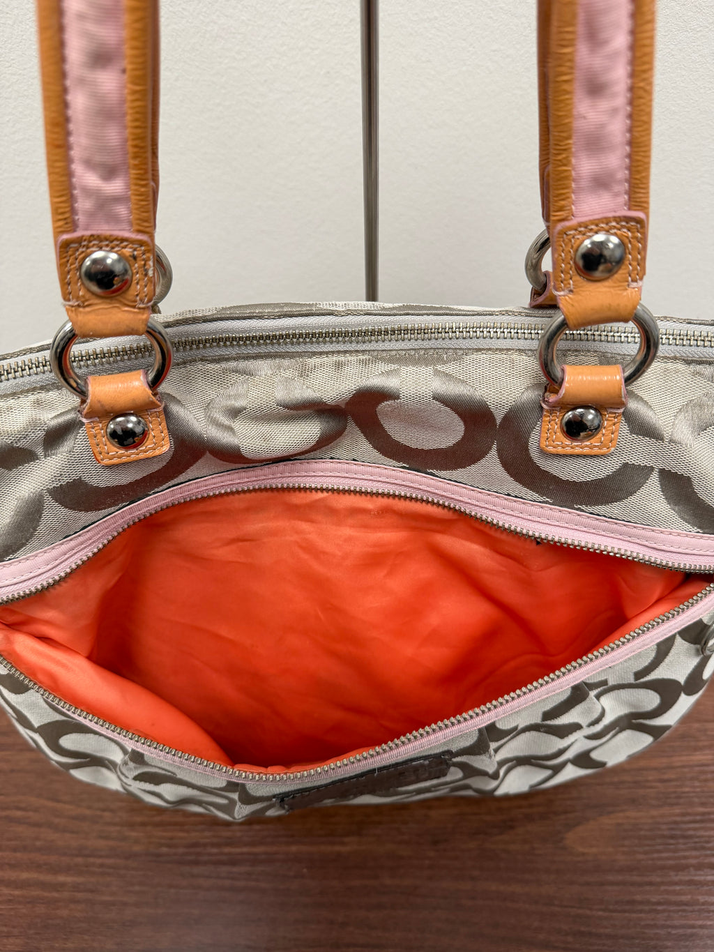 Coach Vintage Poppy signature glam tote shoulder Bag