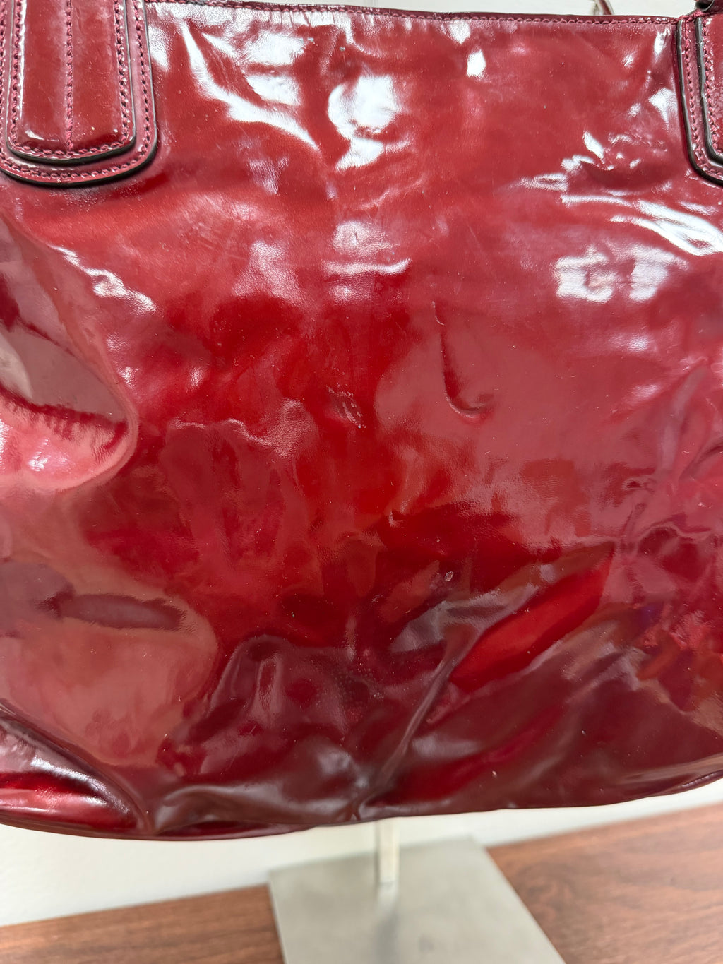 Coach Vintage patent leather chain tote