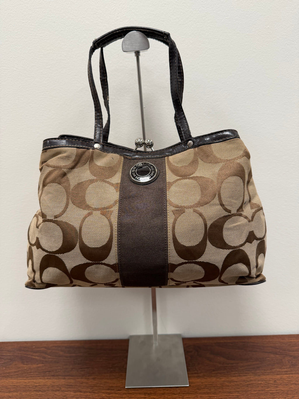 Coach Vintage signature kisslock satchel