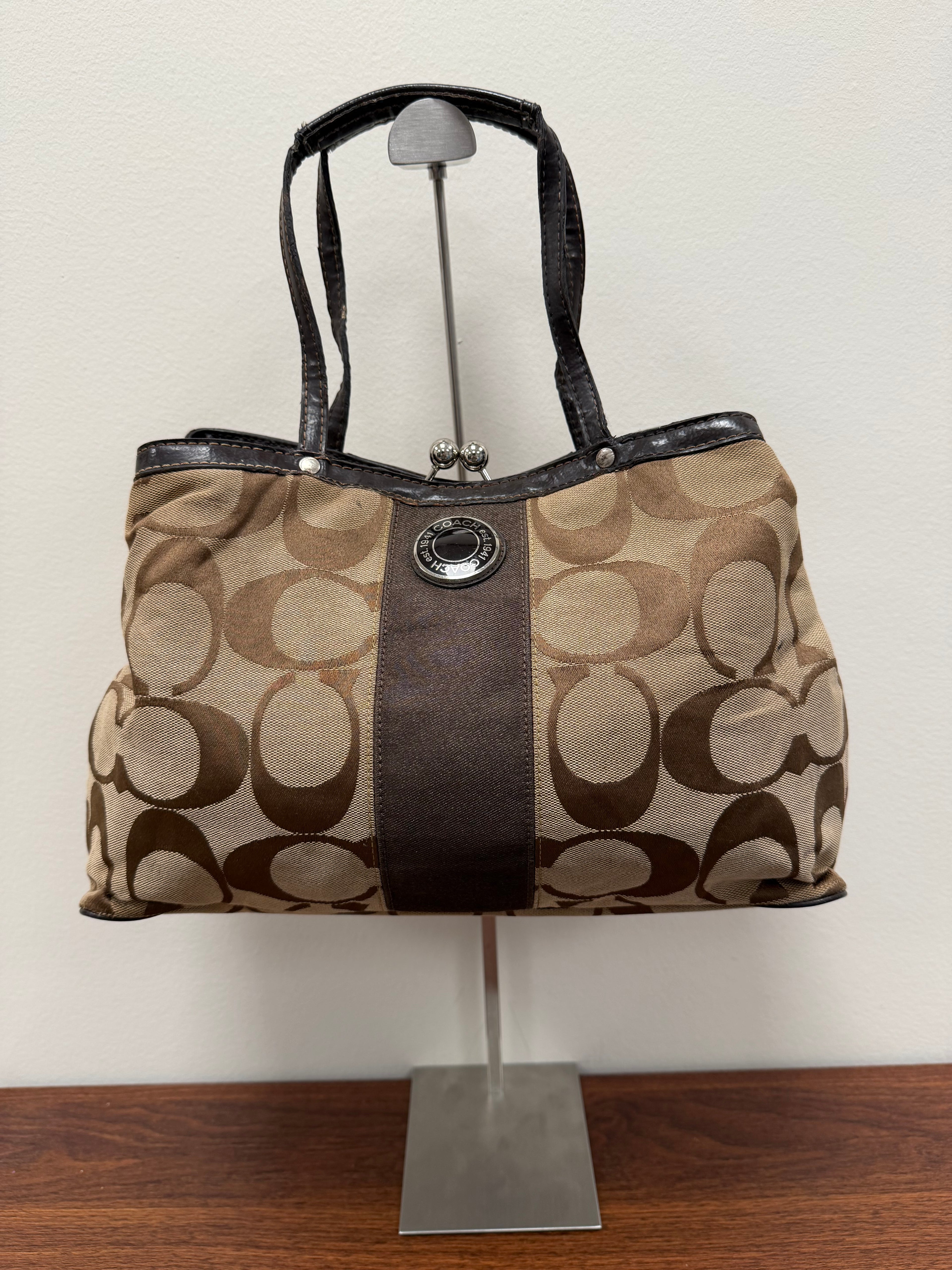 Coach Vintage signature kisslock satchel