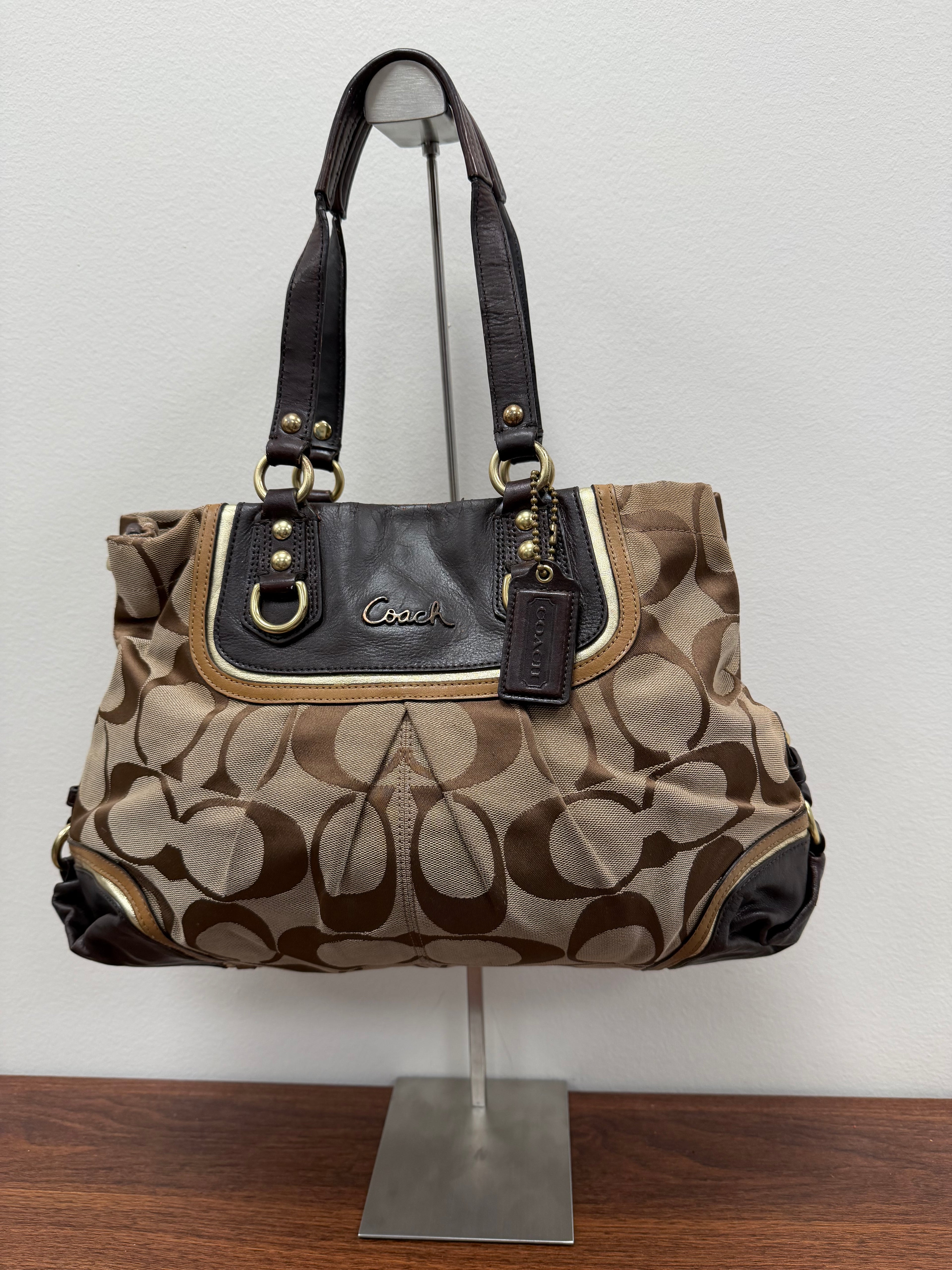 Coach Vintage signature Brown Shoulder Bag