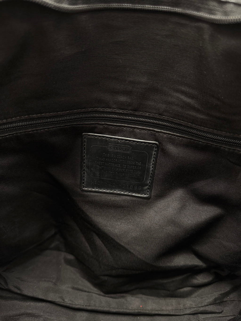 Coach Vintage signature black patent trim Satchel