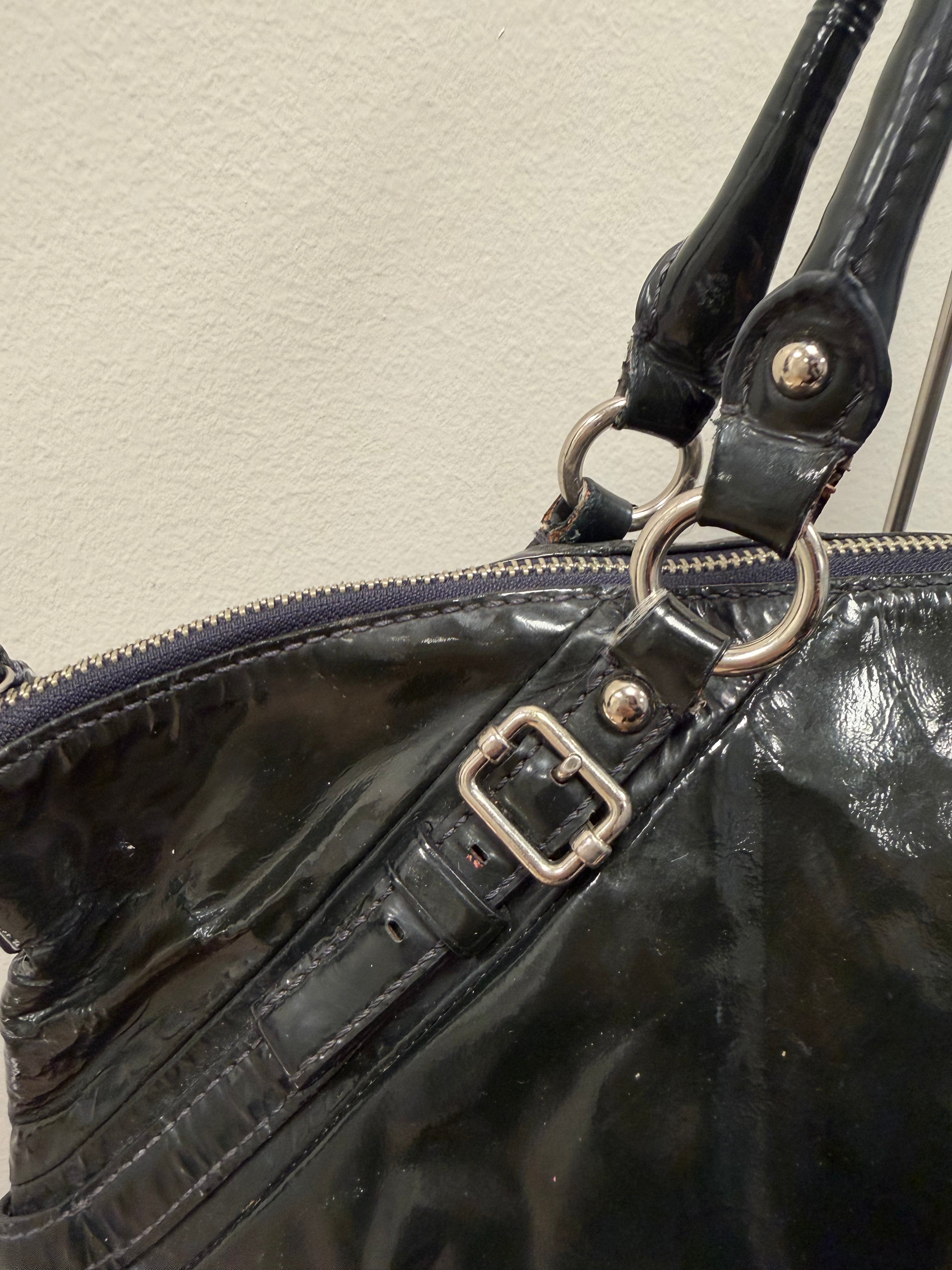 Coach Vintage black patent leather tote bag