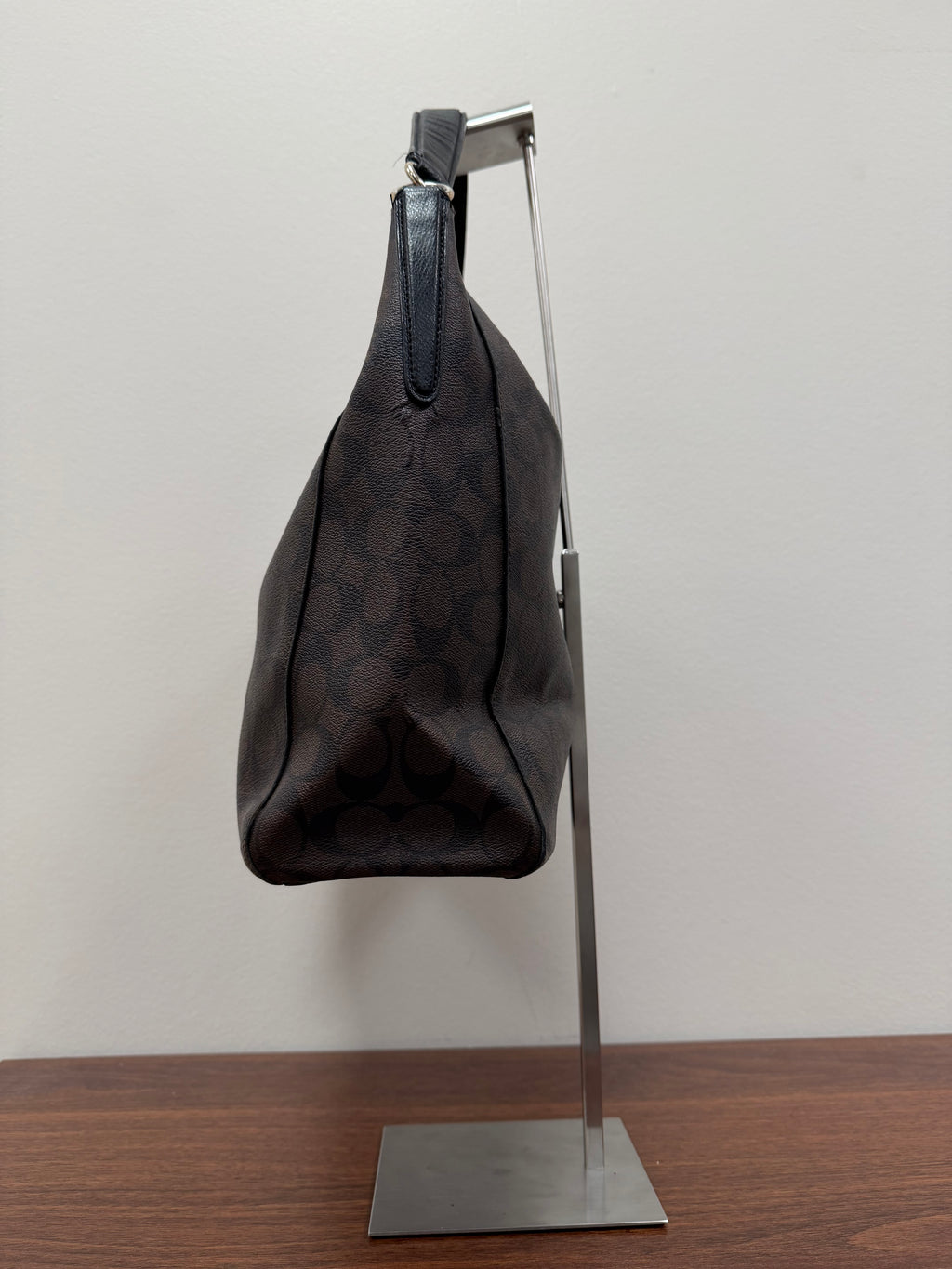 Coach Vintage signature brown PVC hobo shoulder bag