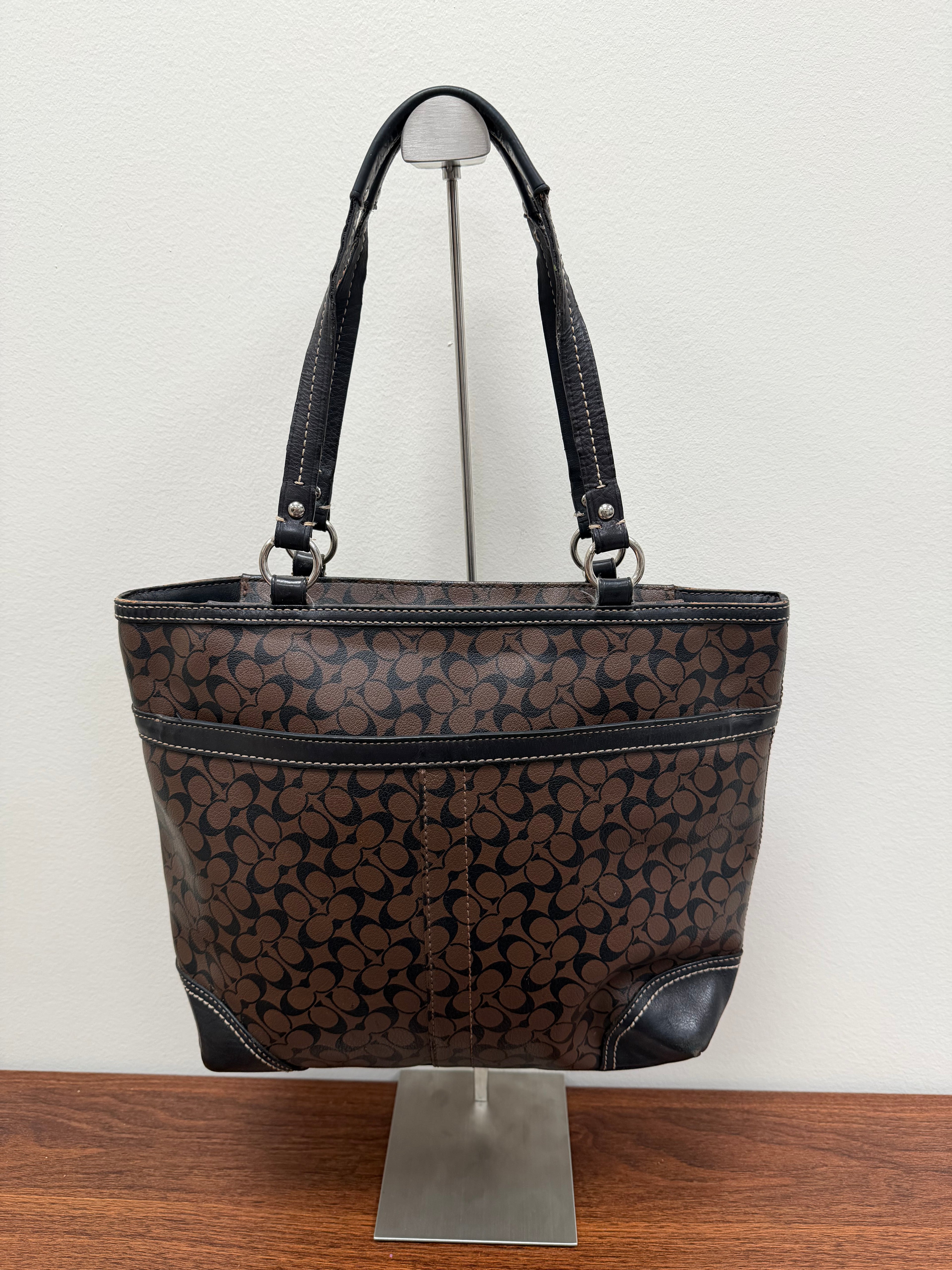 Coach Vintage signature stripe tote bag