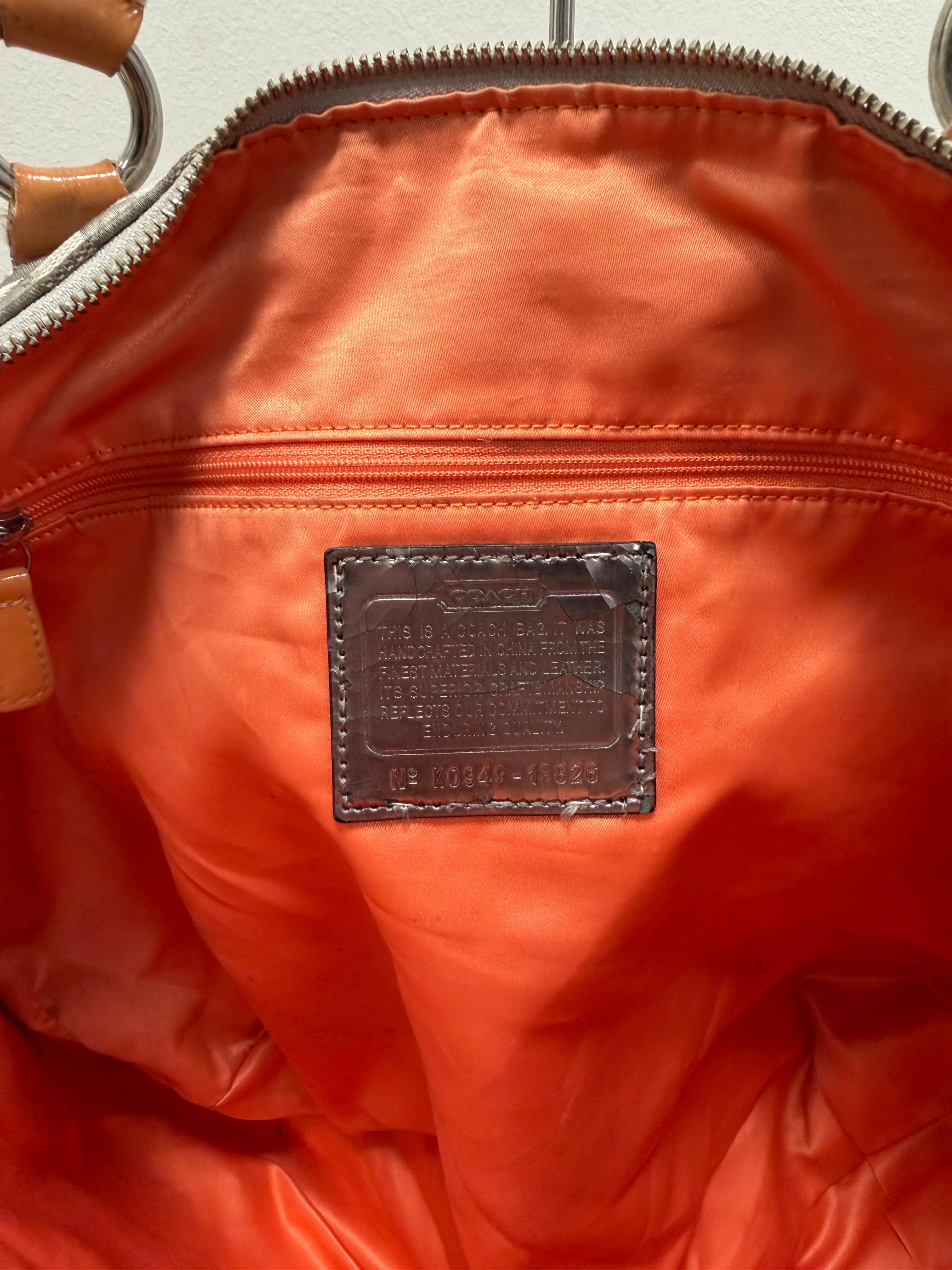 Coach Vintage Poppy signature glam tote shoulder Bag