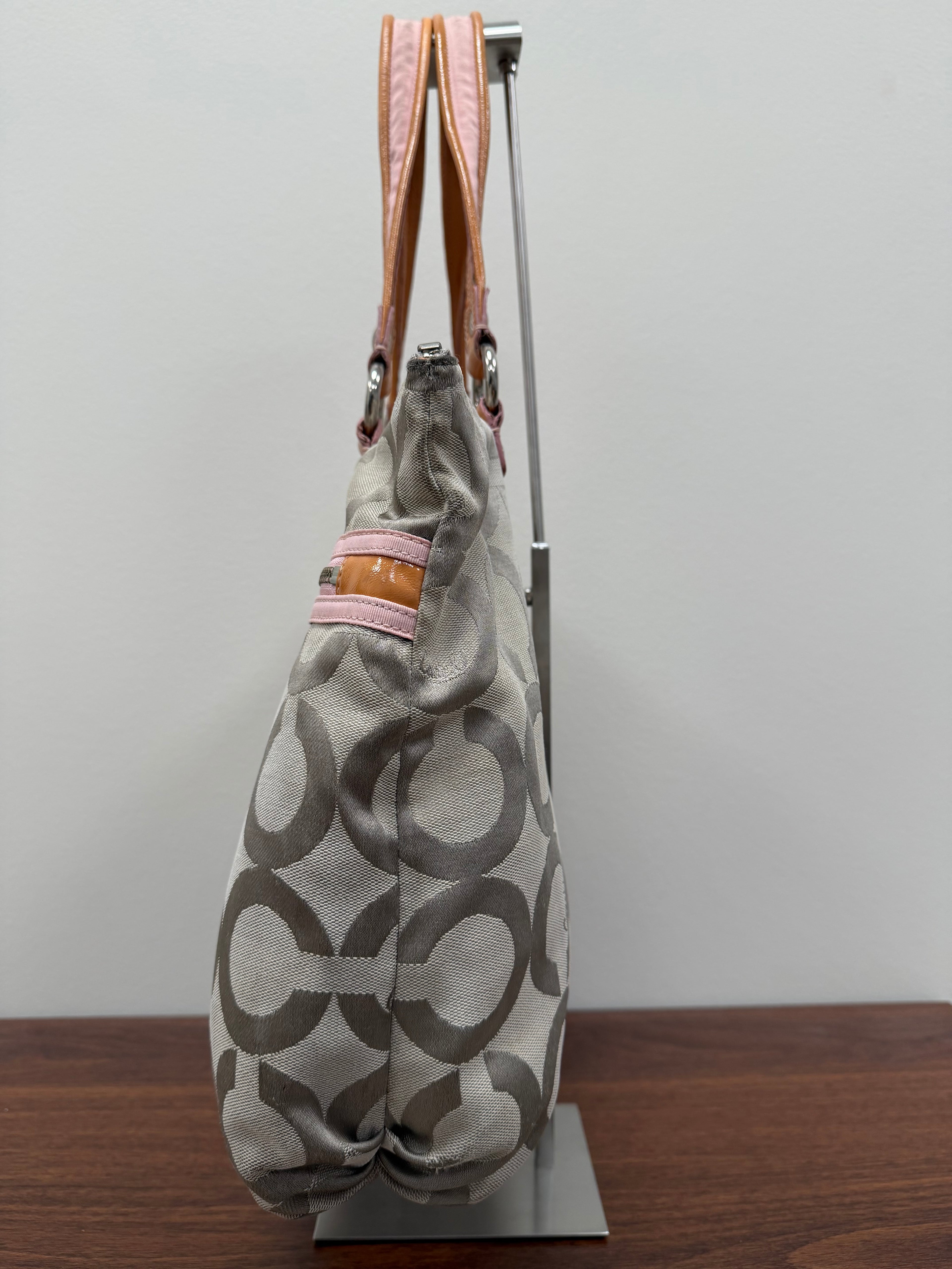 Coach Vintage Poppy signature glam tote shoulder Bag