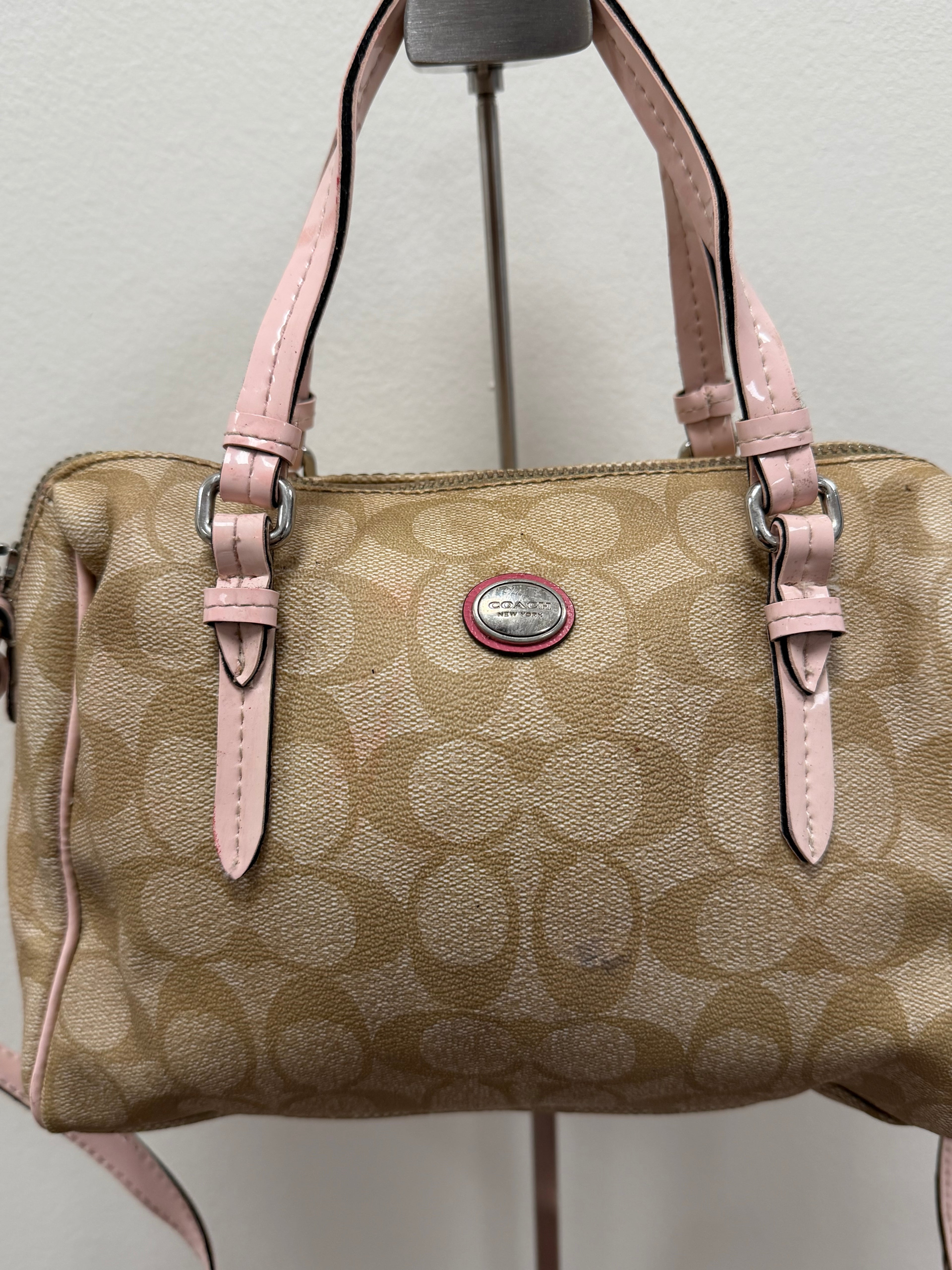 Coach Vintage mini signature satchel crossbody / handbag