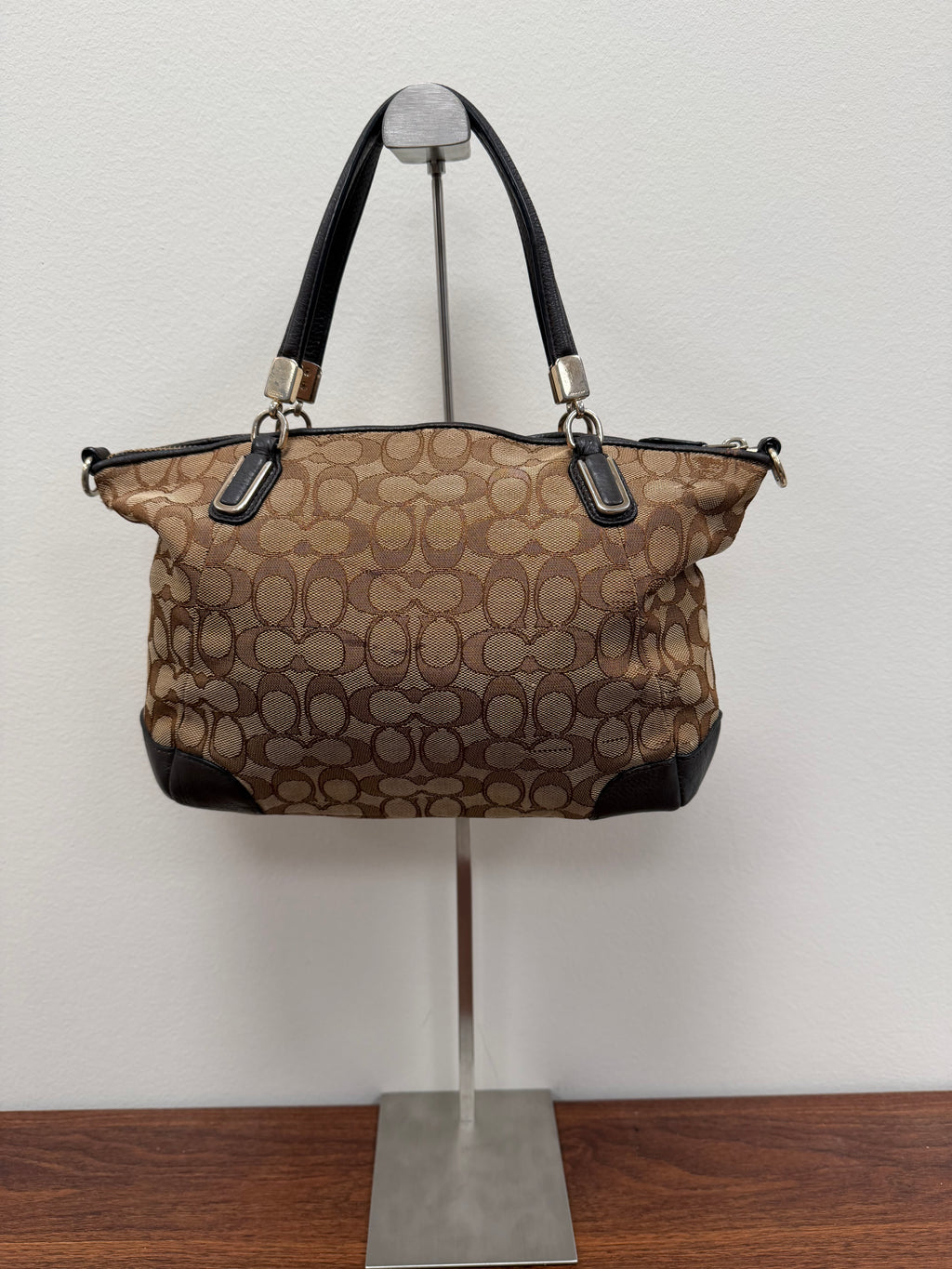 Coach Vintage  East/West signature zipper tote bag