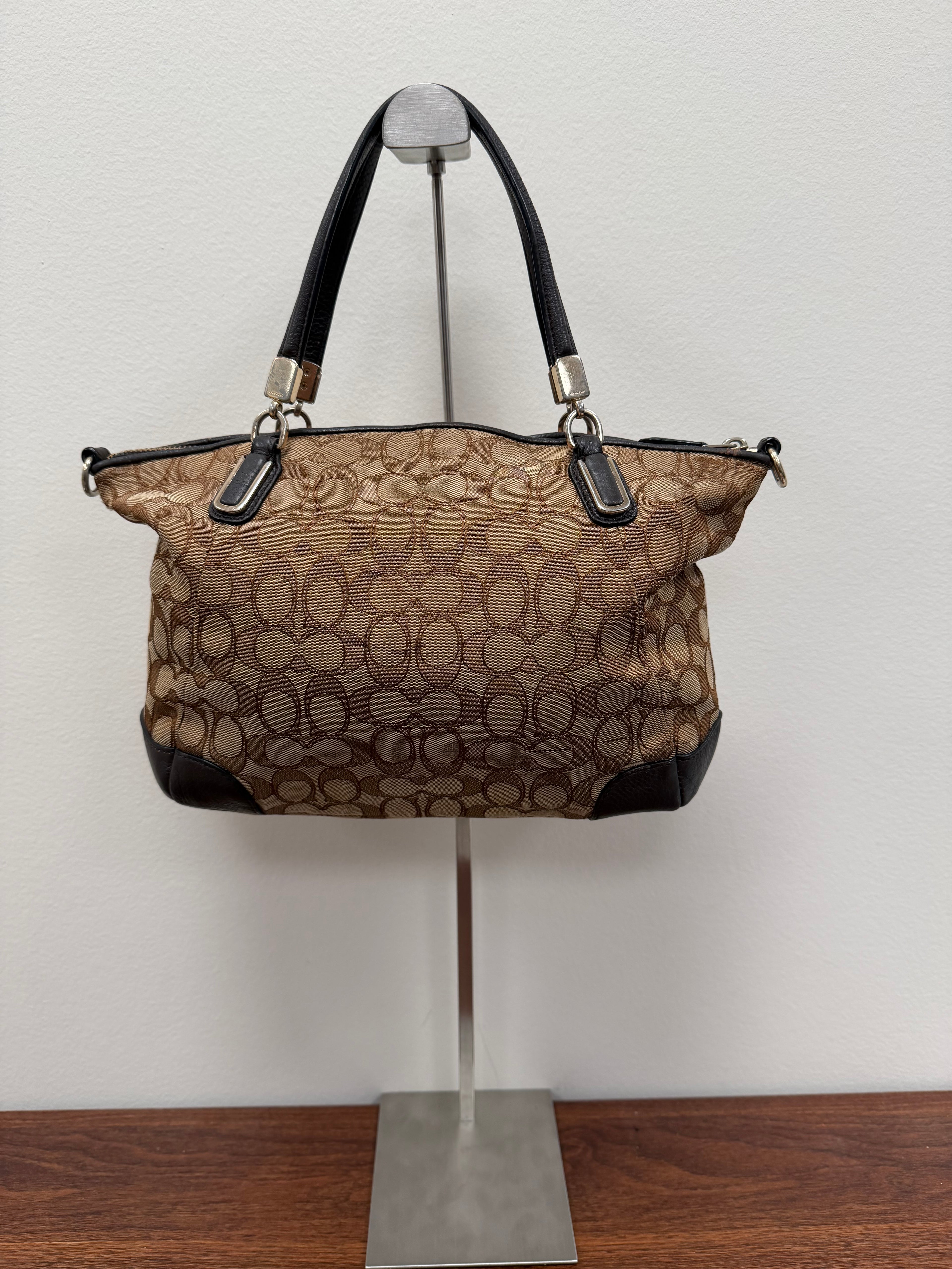 Coach Vintage  East/West signature zipper tote bag