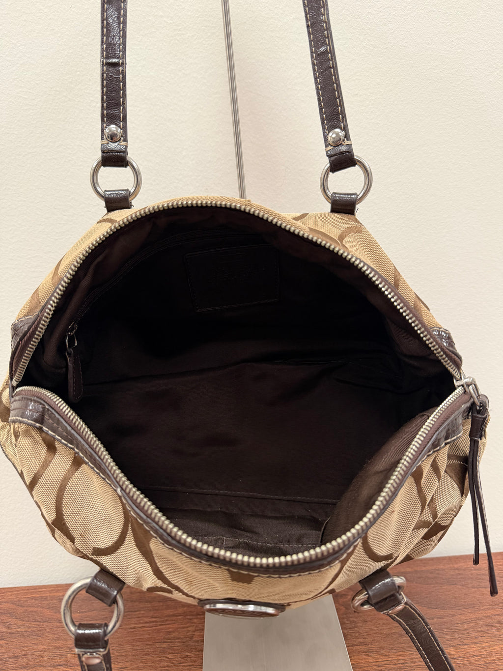 Coach Vintage monogram signature boston barrel bag