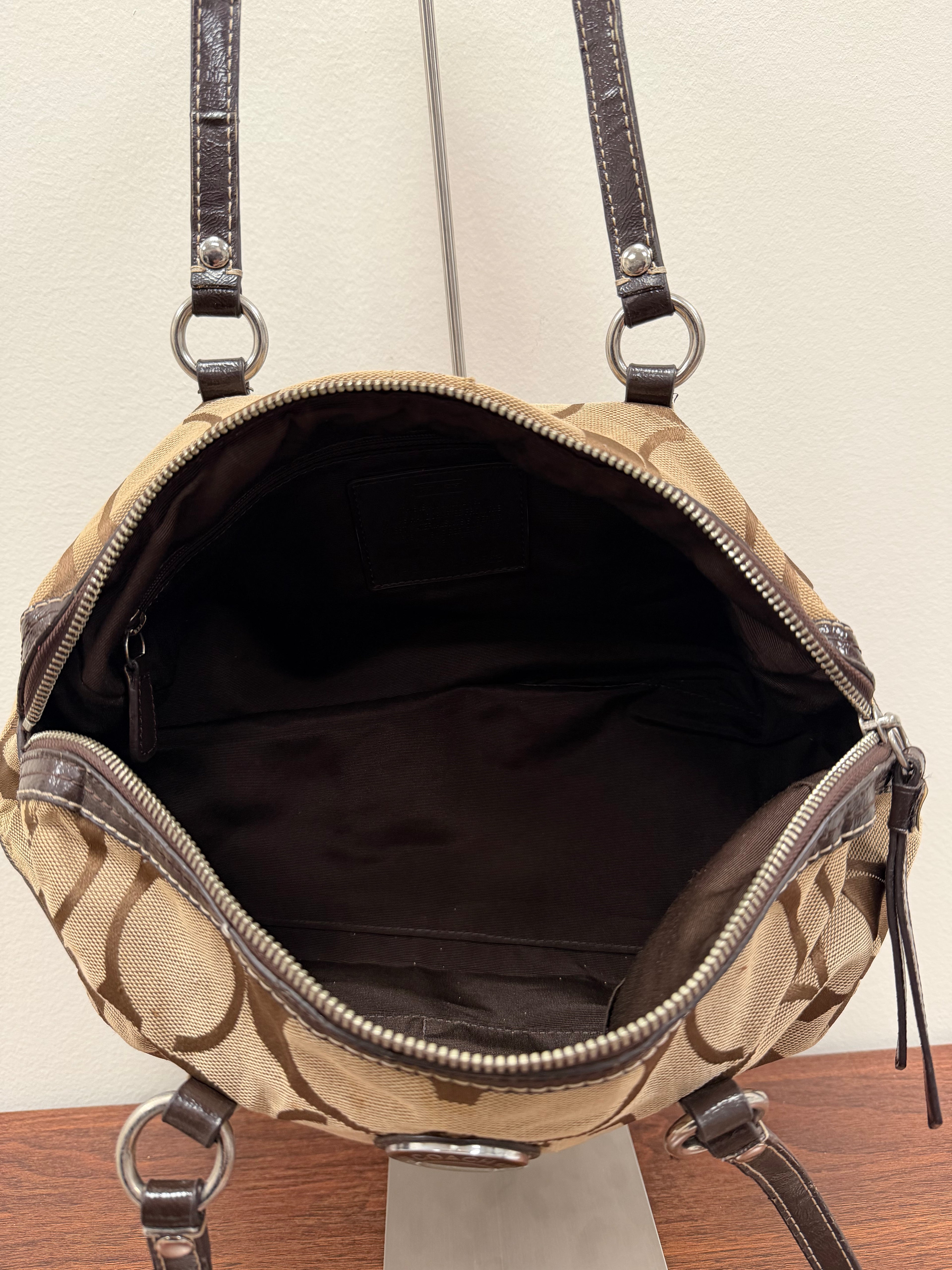 Coach Vintage monogram signature boston barrel bag