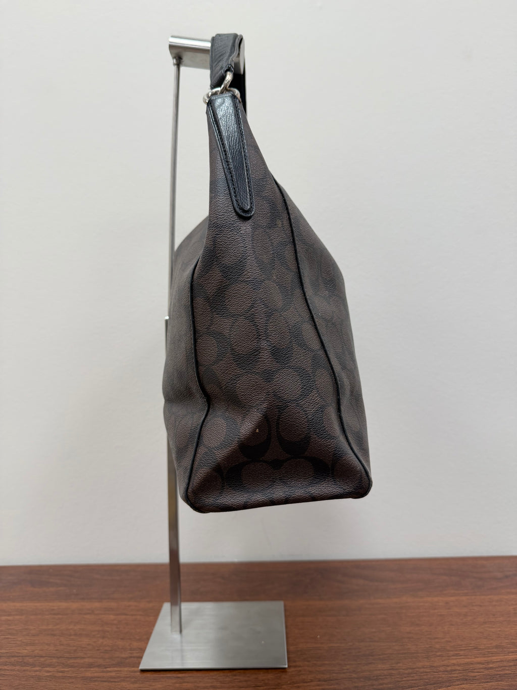 Coach Vintage signature brown PVC hobo shoulder bag