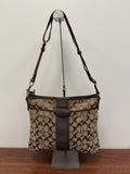 Coach Vintage signature stripe brown crossbody