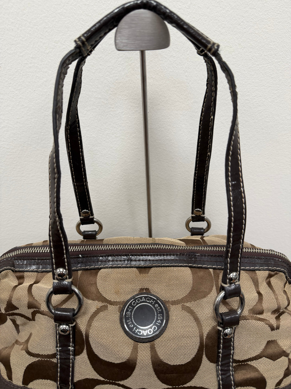Coach Vintage monogram signature boston barrel bag