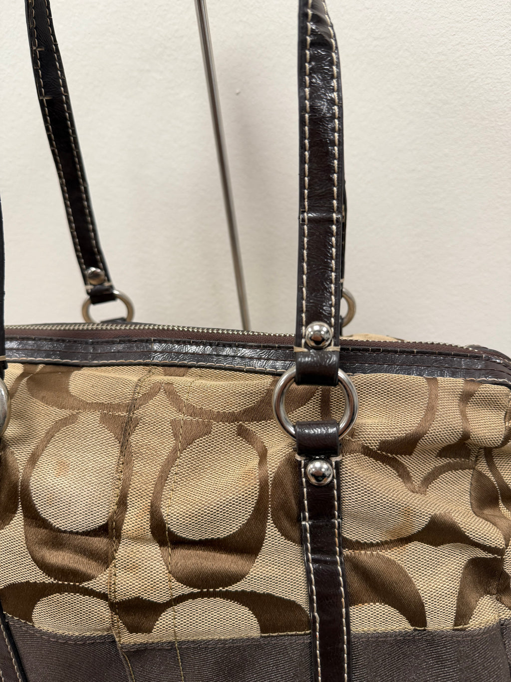 Coach Vintage monogram signature boston barrel bag