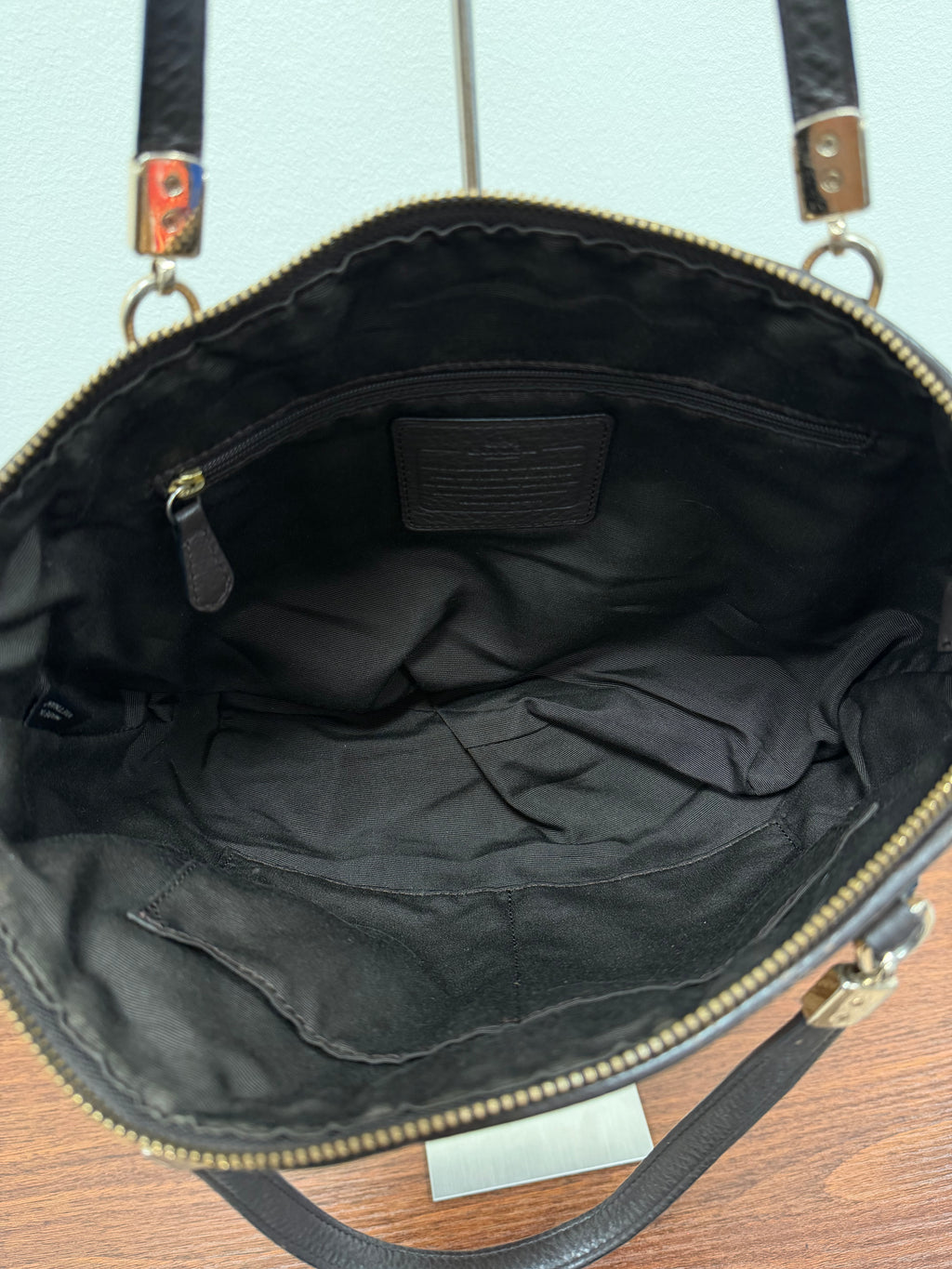 Coach Vintage  East/West signature zipper tote bag