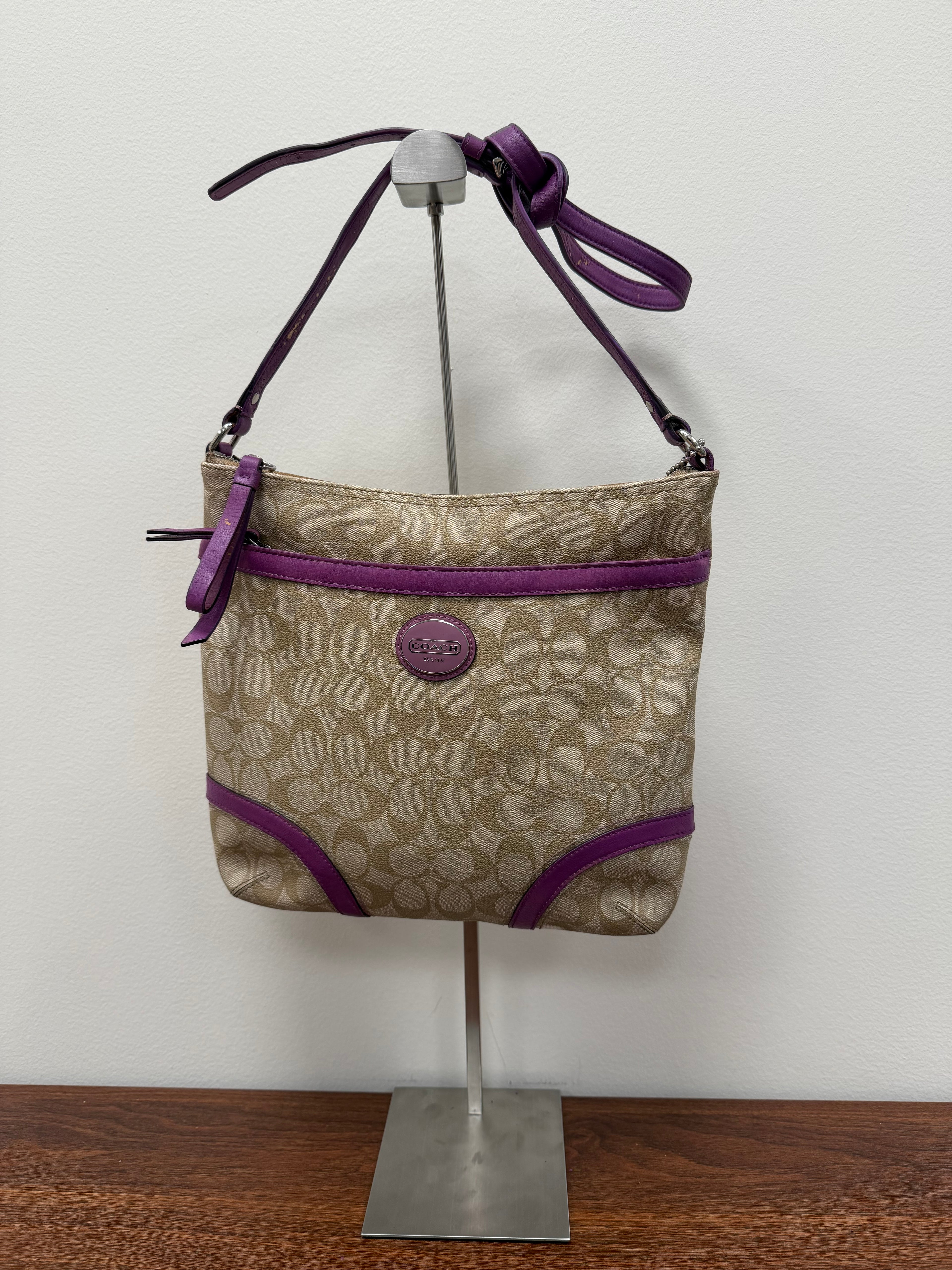 Coach Vintage signature stripe crossbody bag