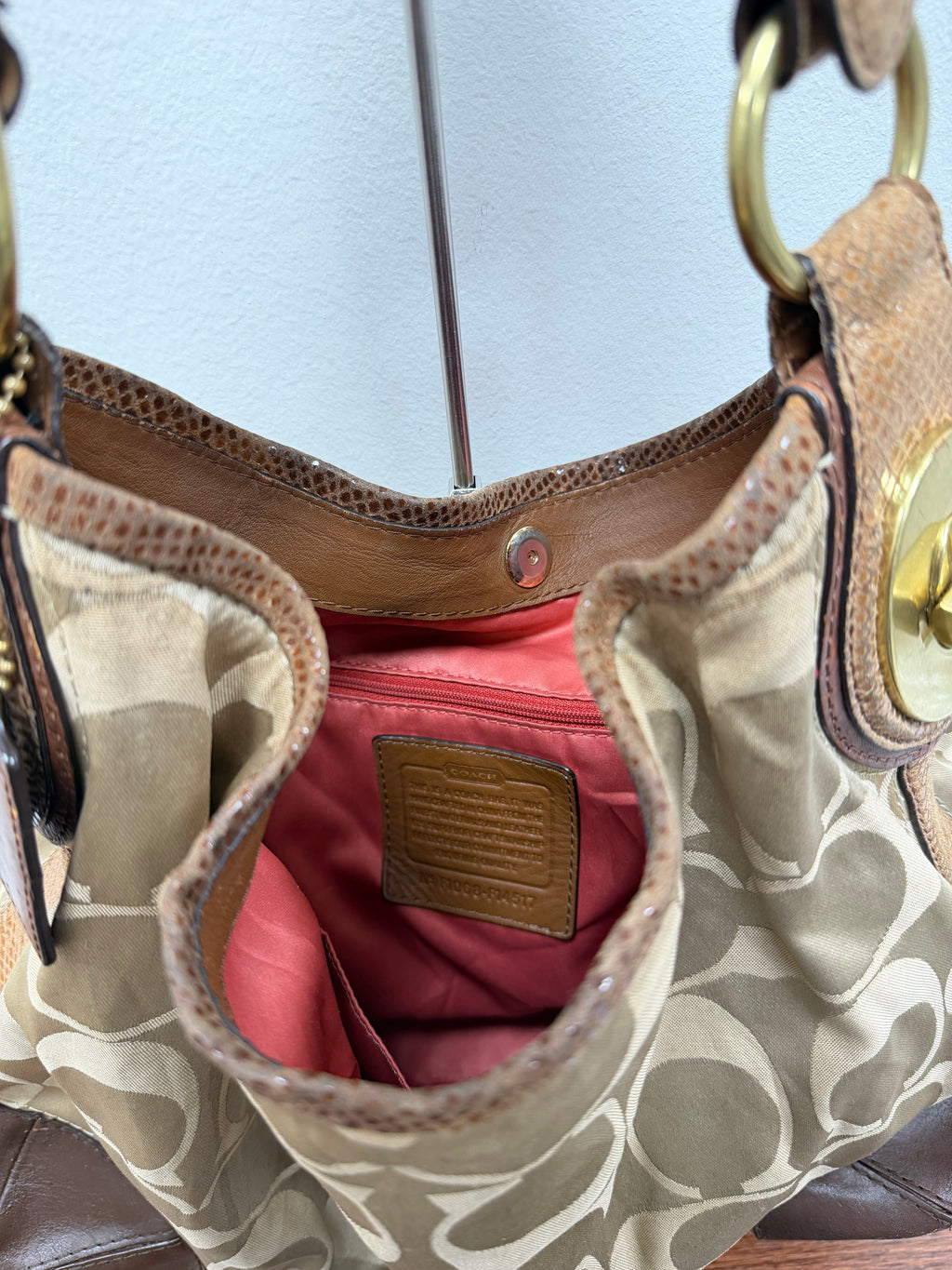 Coach Vintage signature Zoe hobo bag