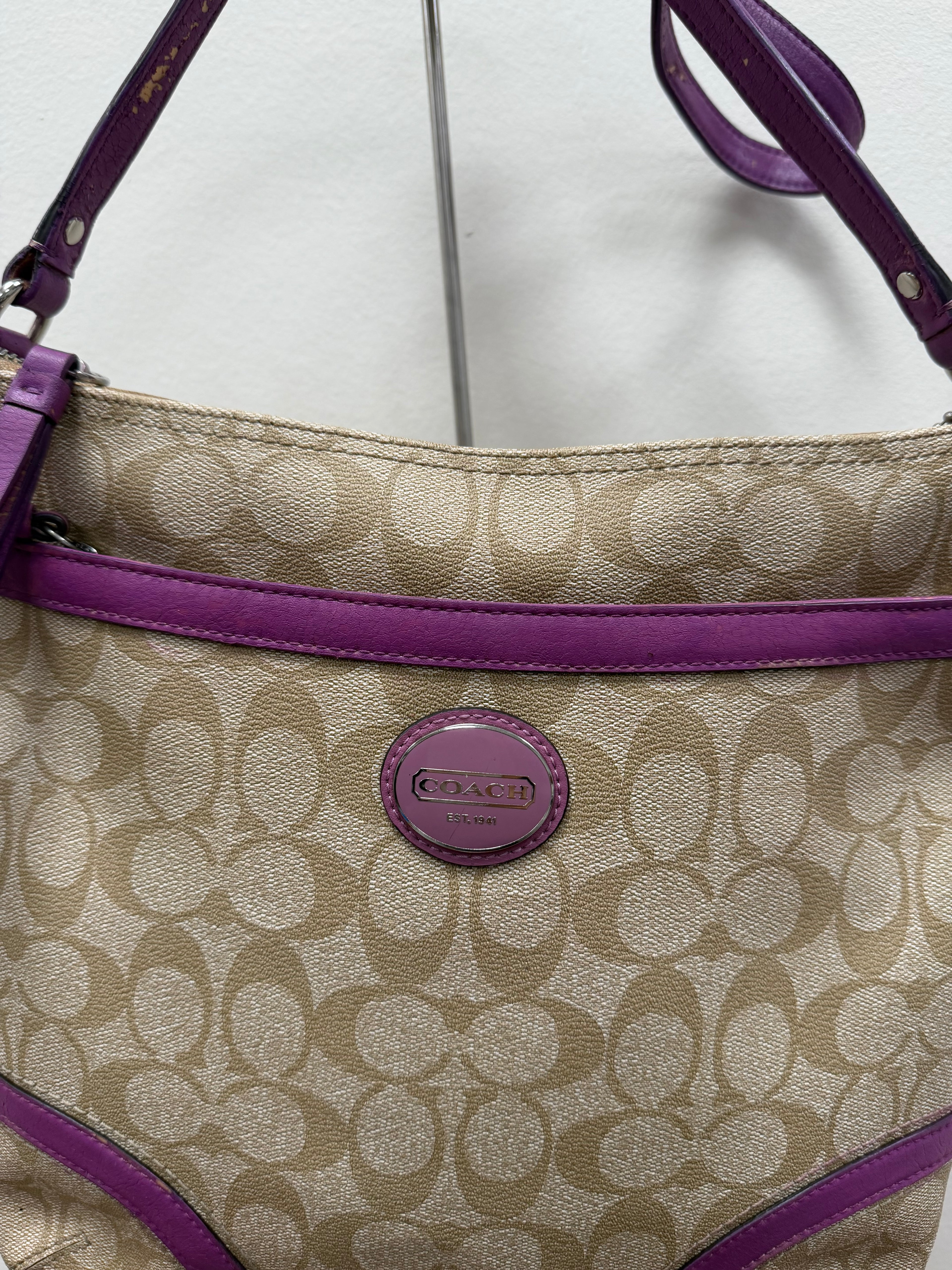 Coach Vintage signature stripe crossbody bag