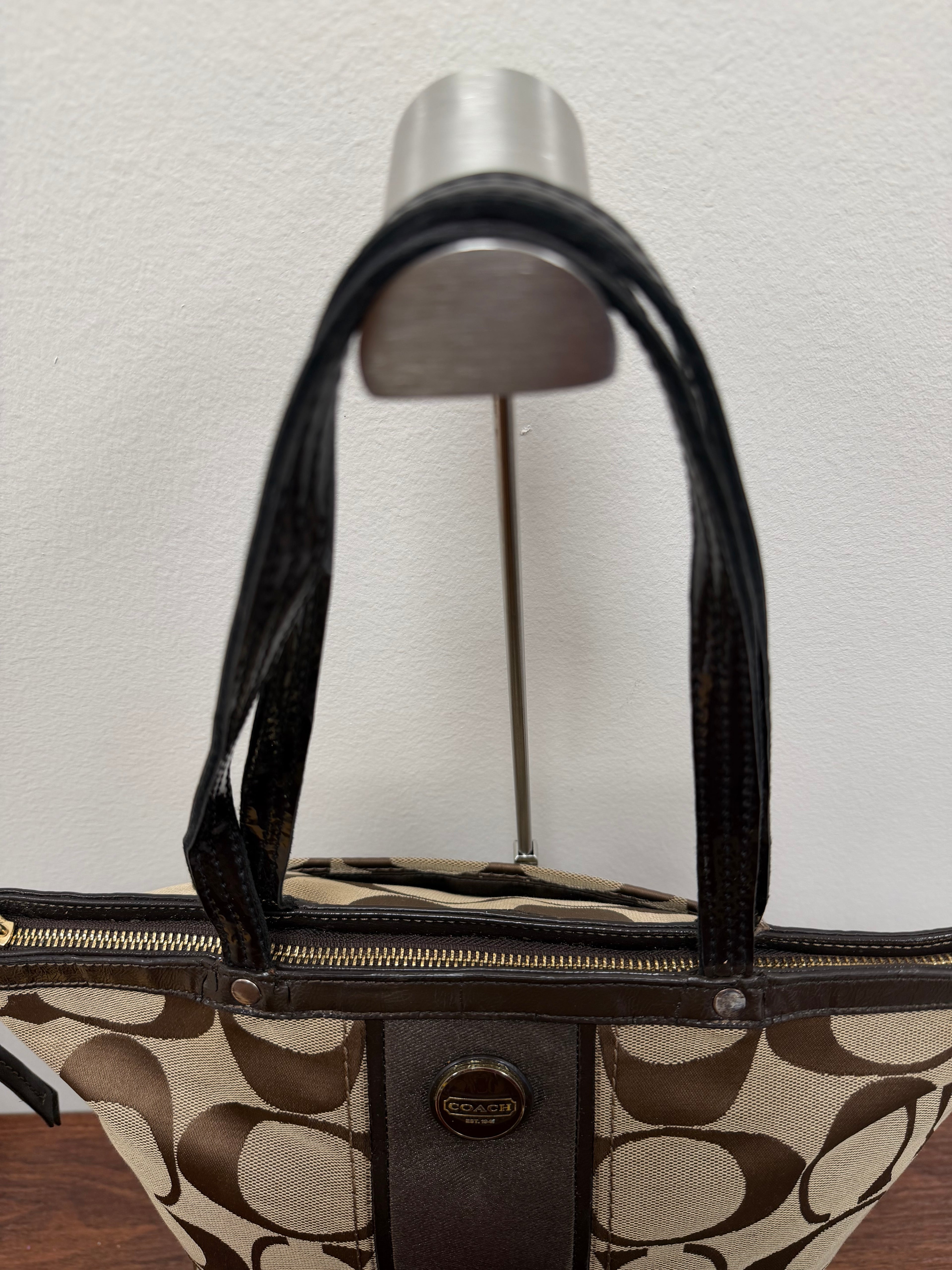 Coach Vintage signature stripe tote bag
