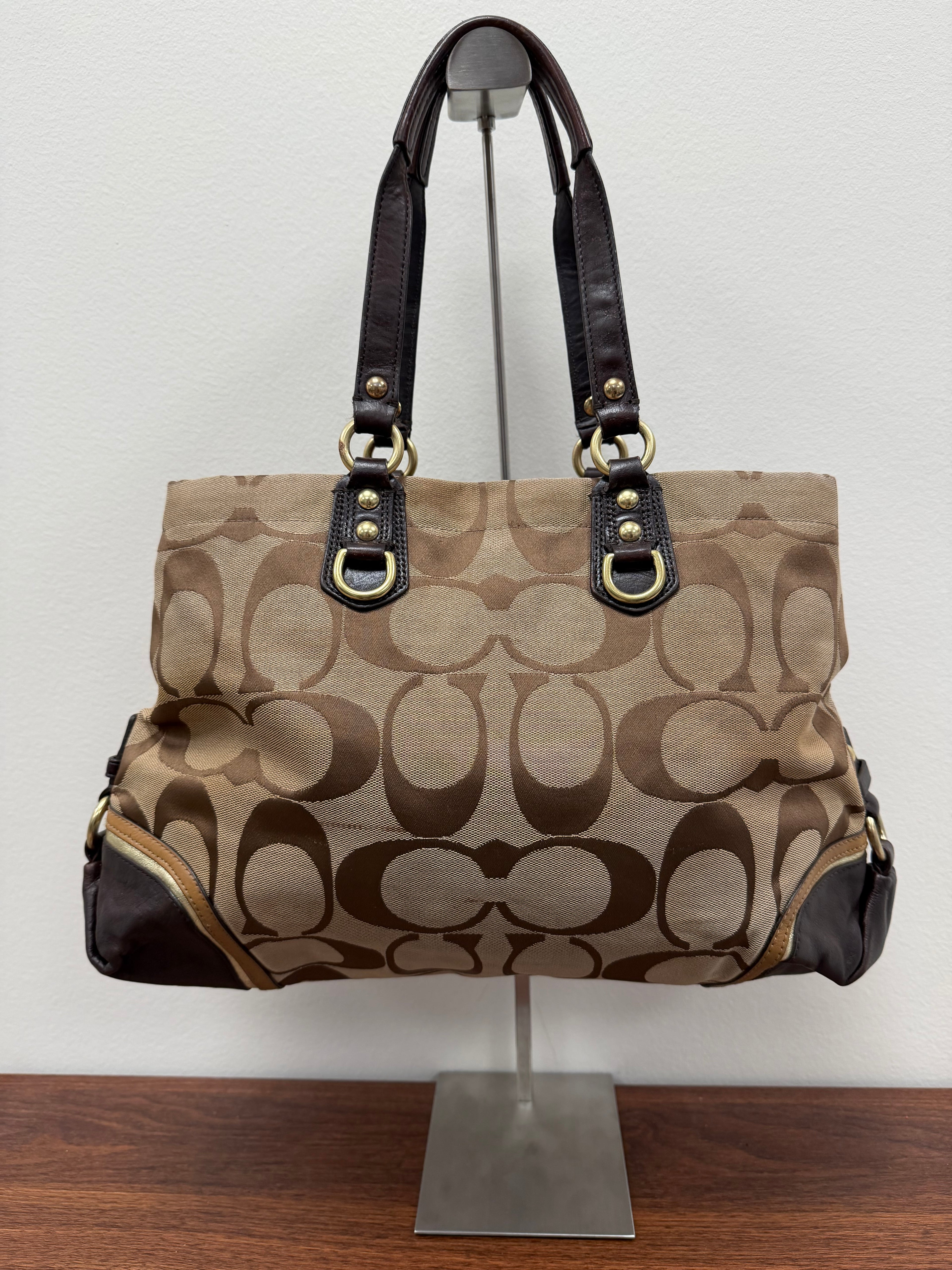 Coach Vintage signature Brown Shoulder Bag