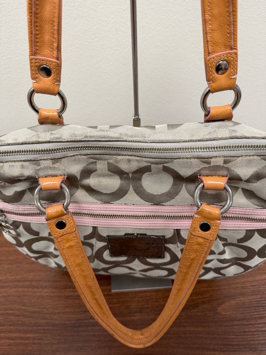 Coach Vintage Poppy signature glam tote shoulder Bag