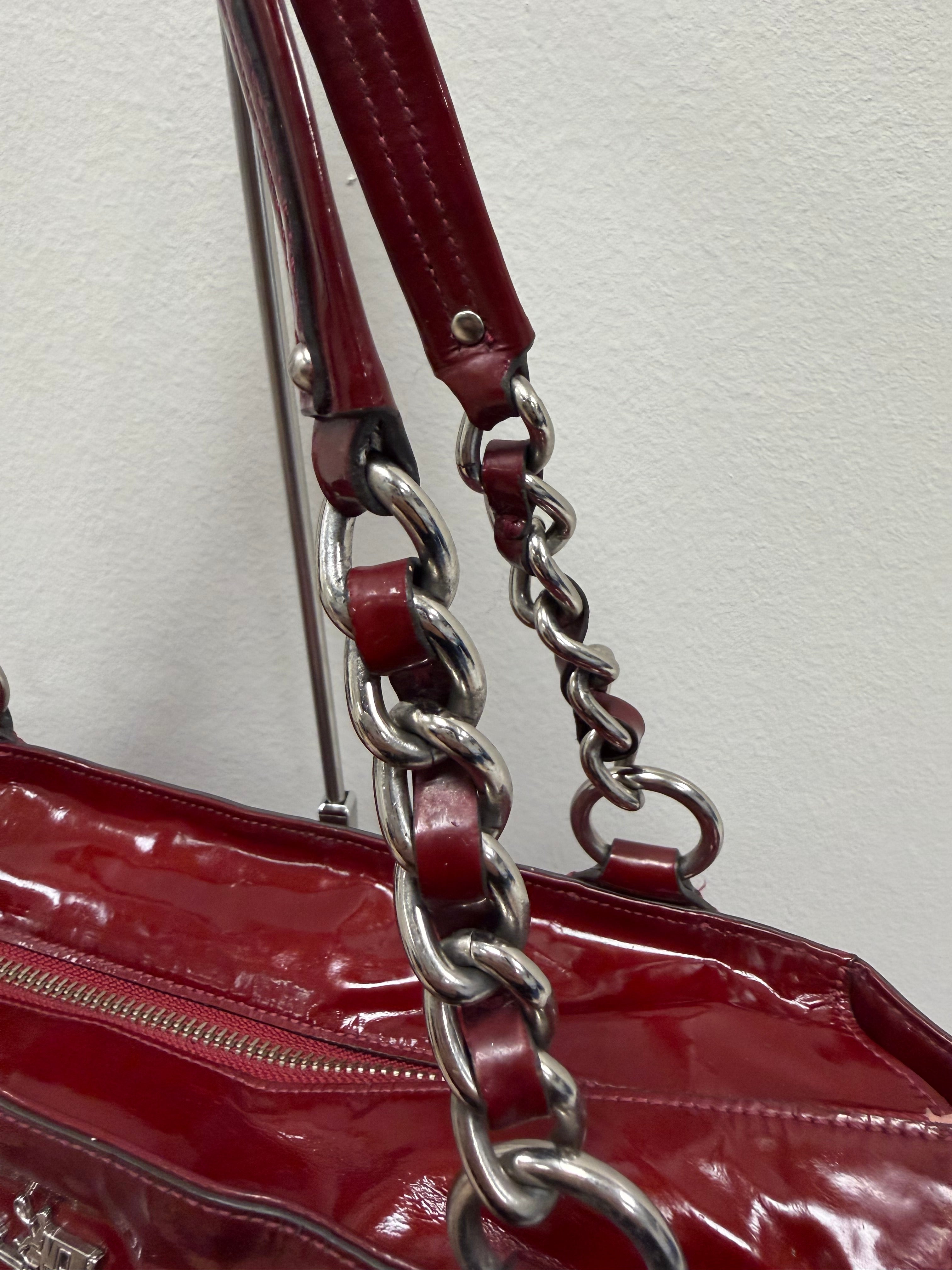 Coach Vintage patent leather chain tote