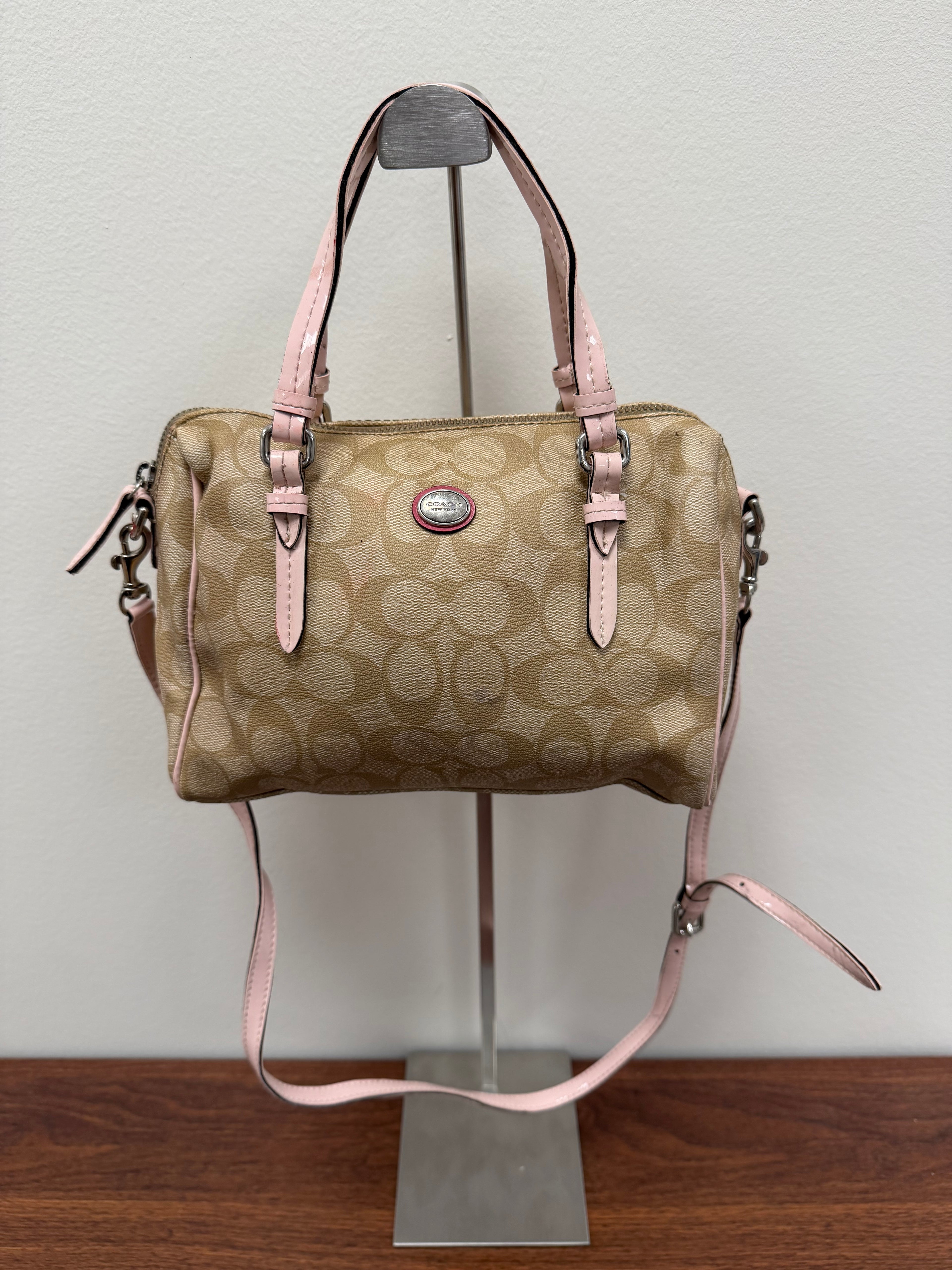 Coach Vintage mini signature satchel crossbody / handbag