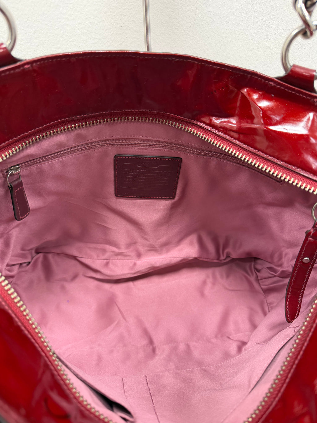 Coach Vintage patent leather chain tote