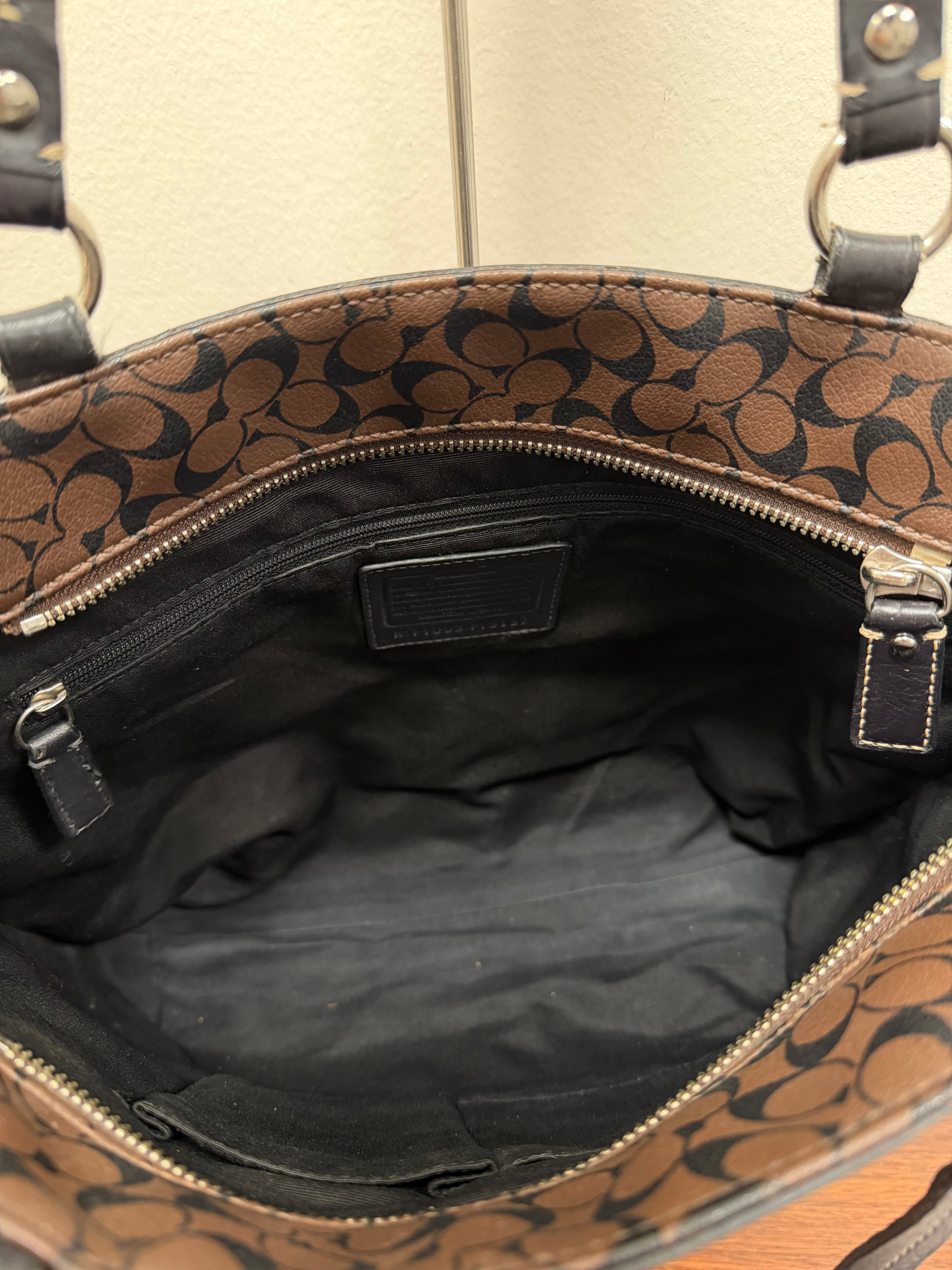 Coach Vintage signature stripe tote bag