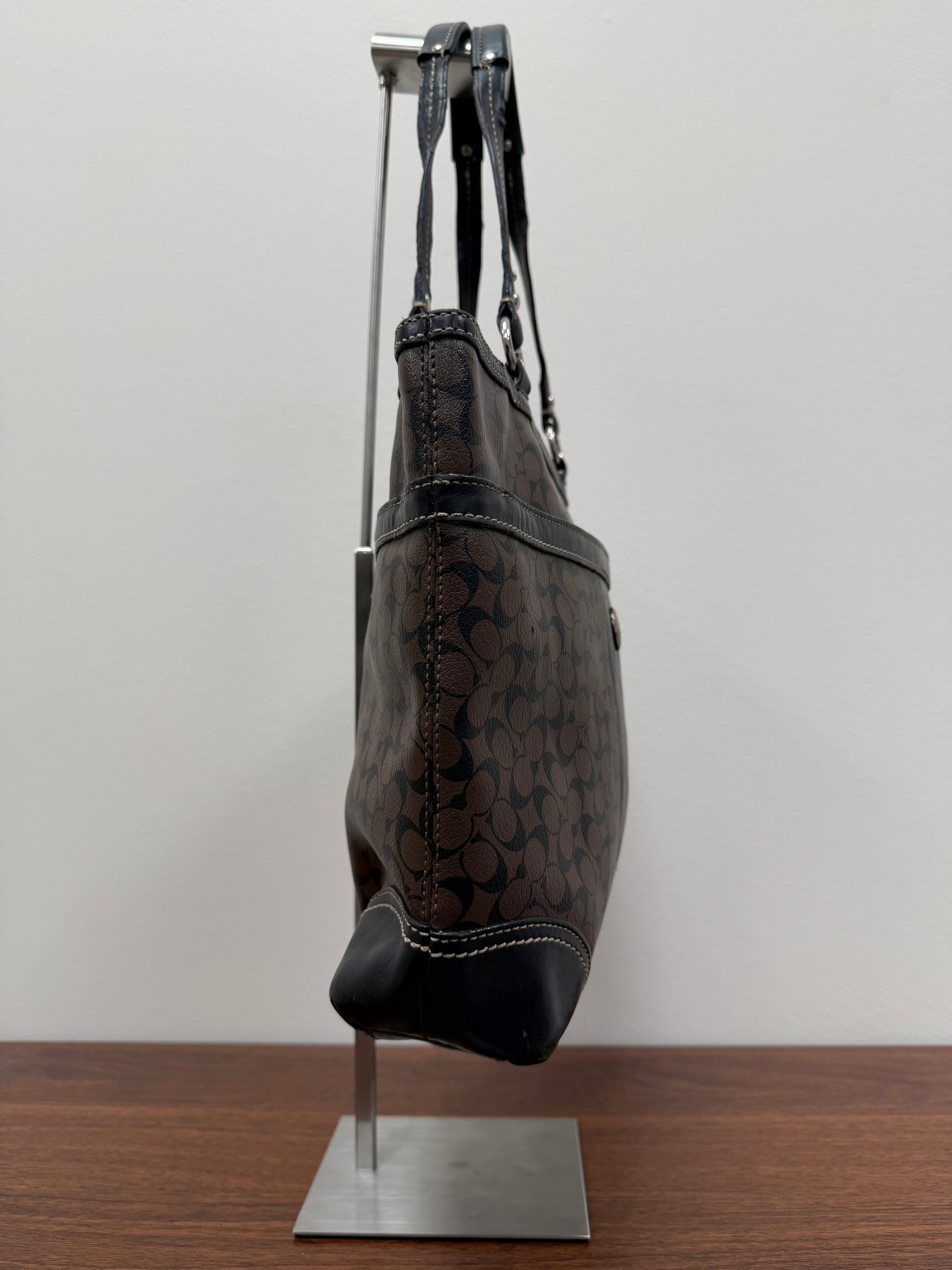 Coach Vintage signature stripe tote bag